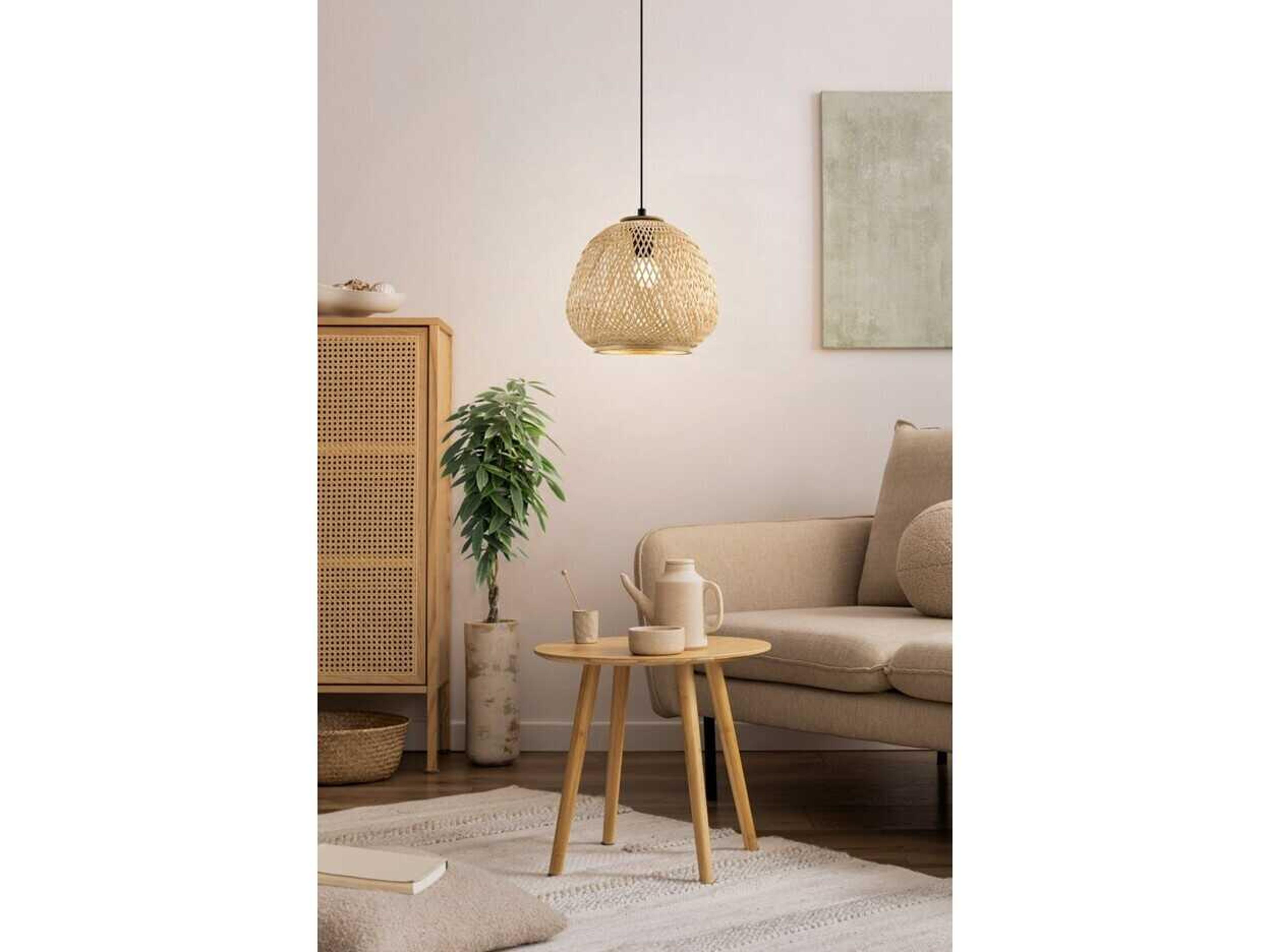 Eglo Dembleby 1-Light Black Brown Pendant