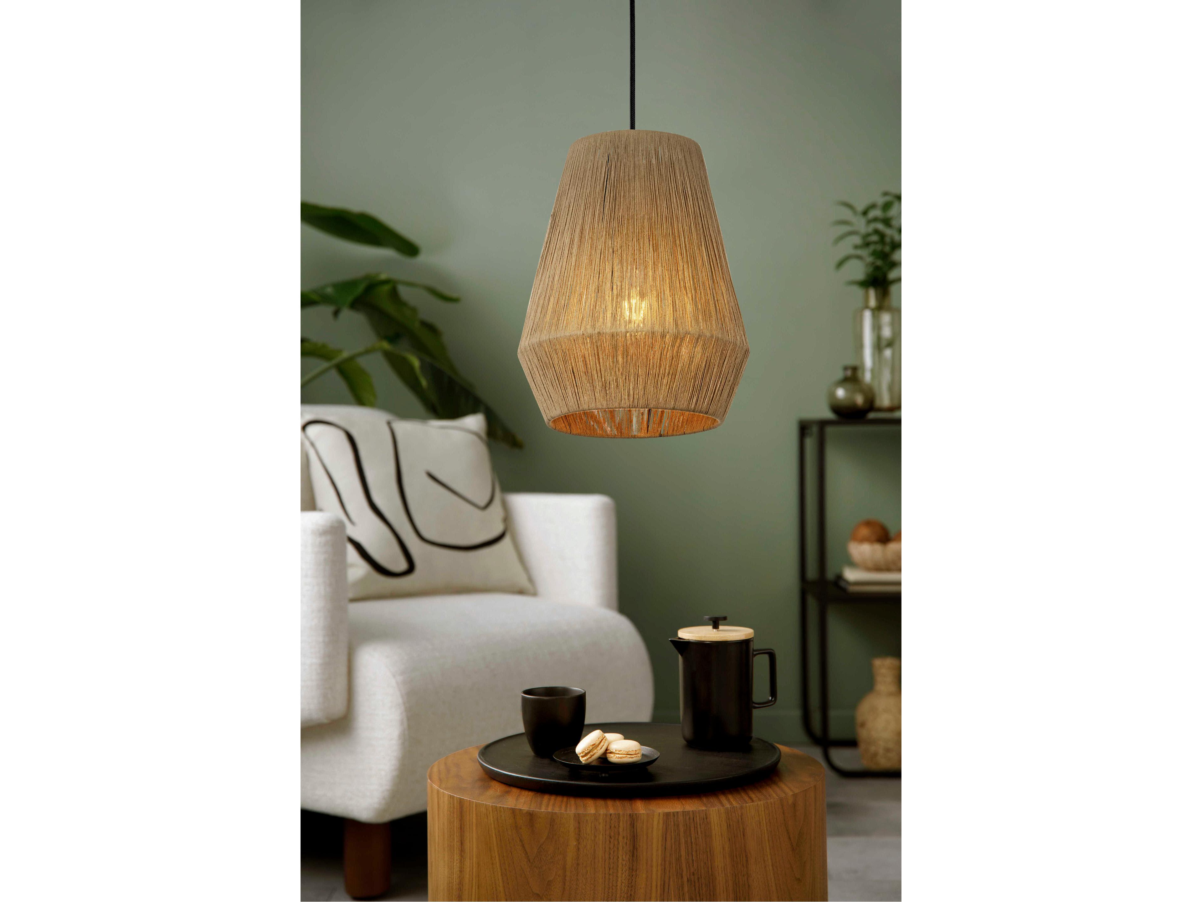 Eglo Alderney 1-Light Black Brown Mini Pendant