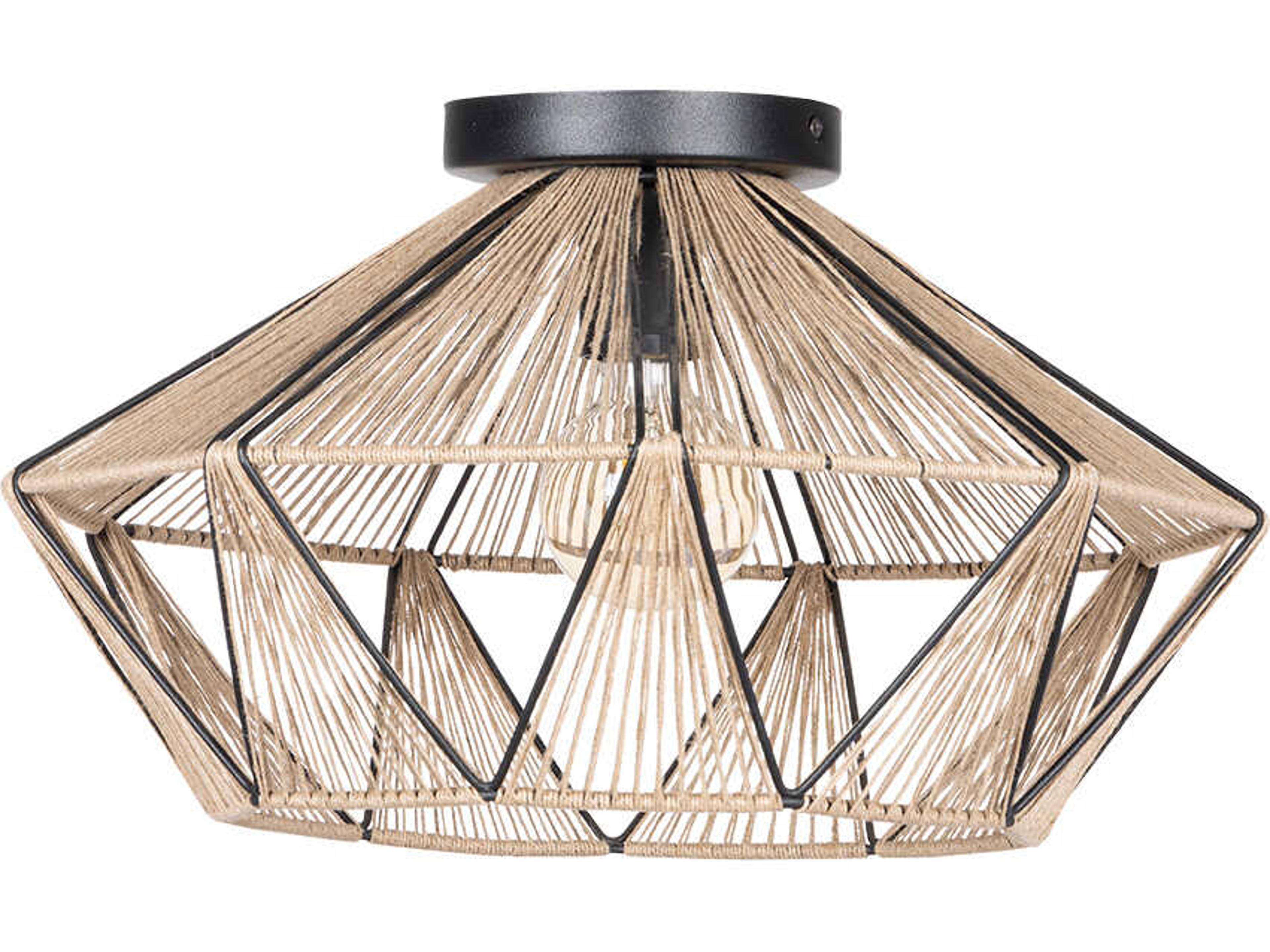 Eglo Adwickle 1-Light Black Brown Pendant