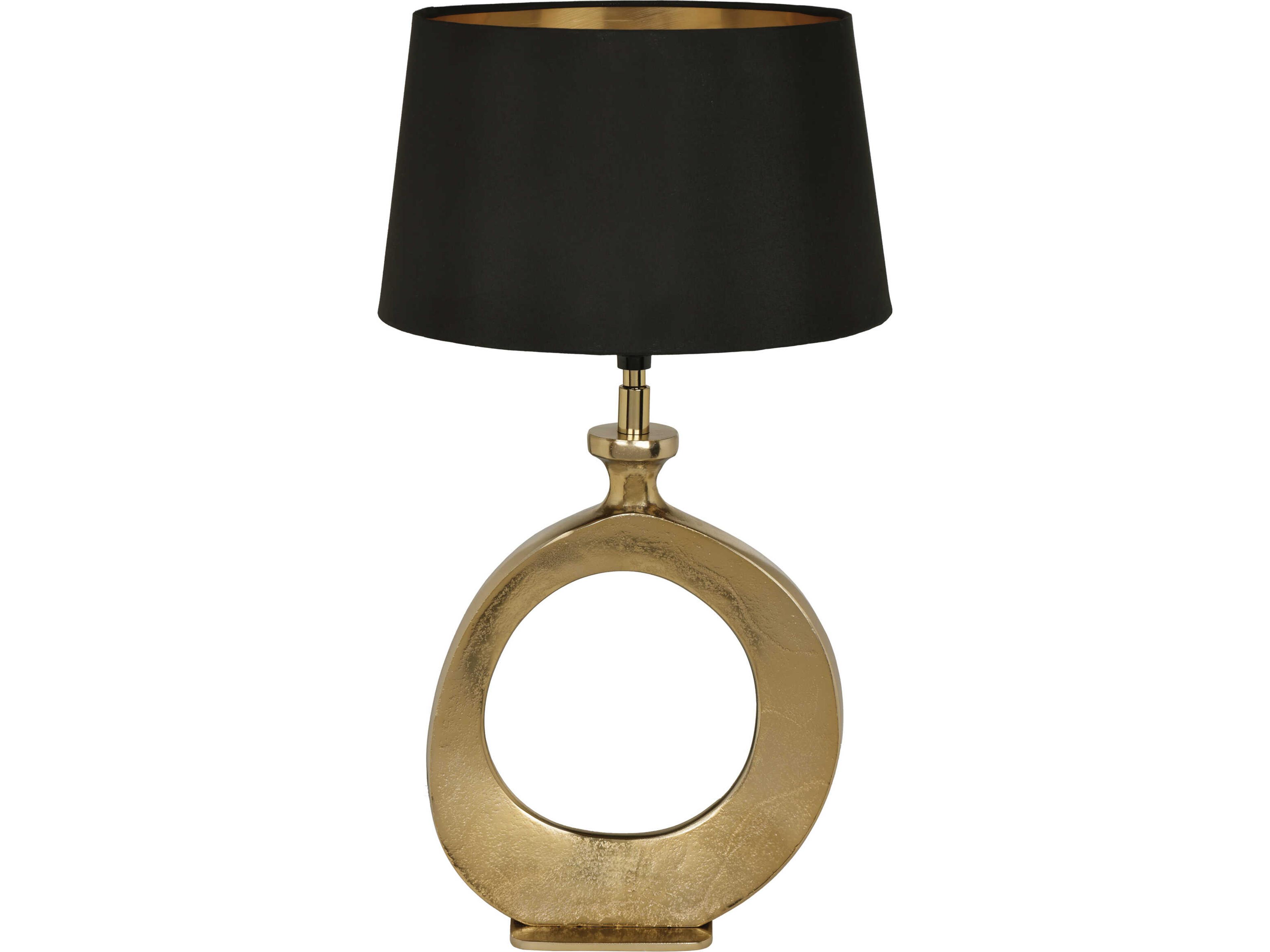 Diezma Gold Black Exterior Interior Fabric Table Lamp