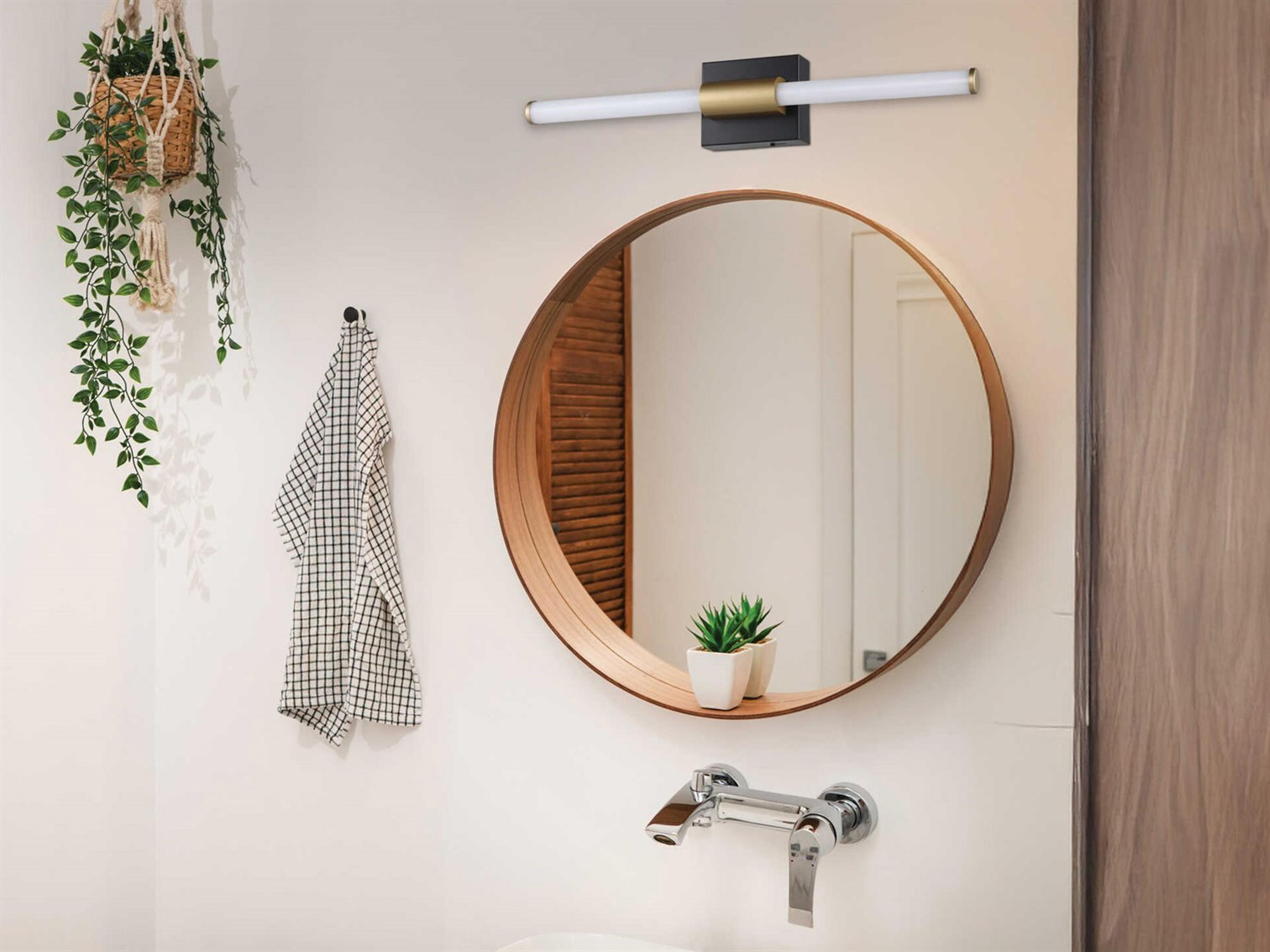 Eglo Danika 1-Light Matte Black Gold Vanity Light