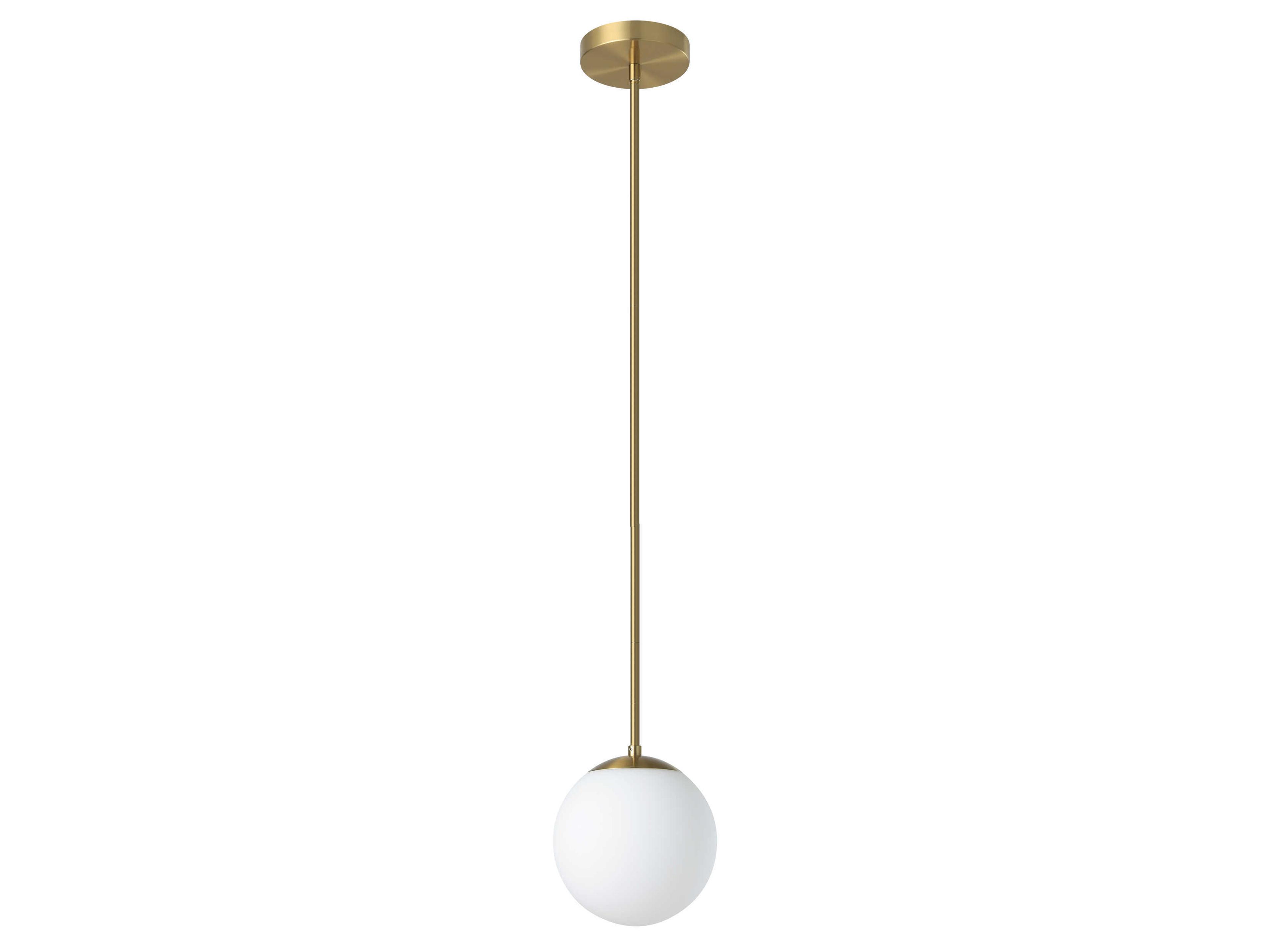 Rondo 1-Light Brushed Brass Globe Mini Pendant