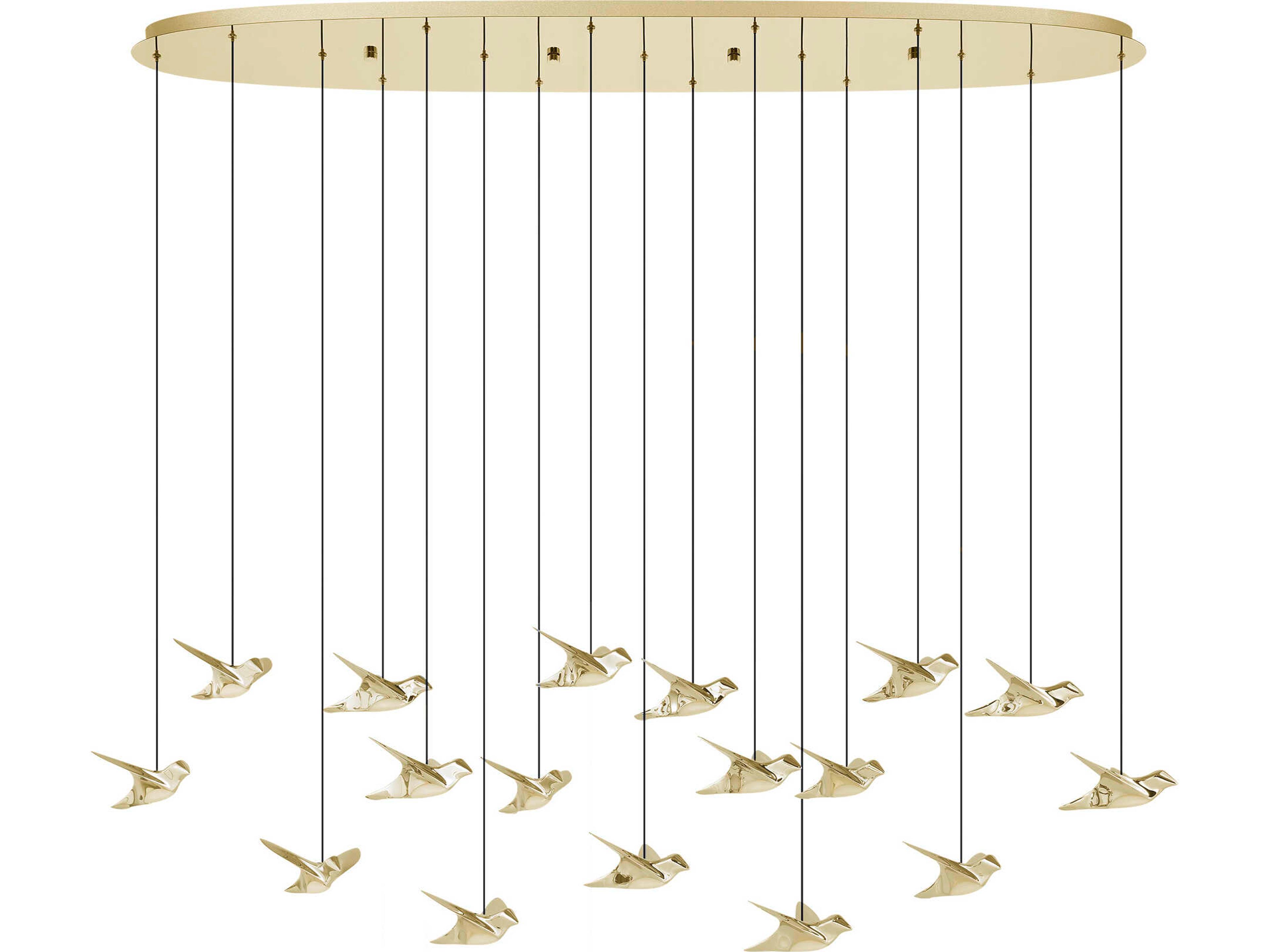 Paratebueno 17-Light Brass Island Pendant