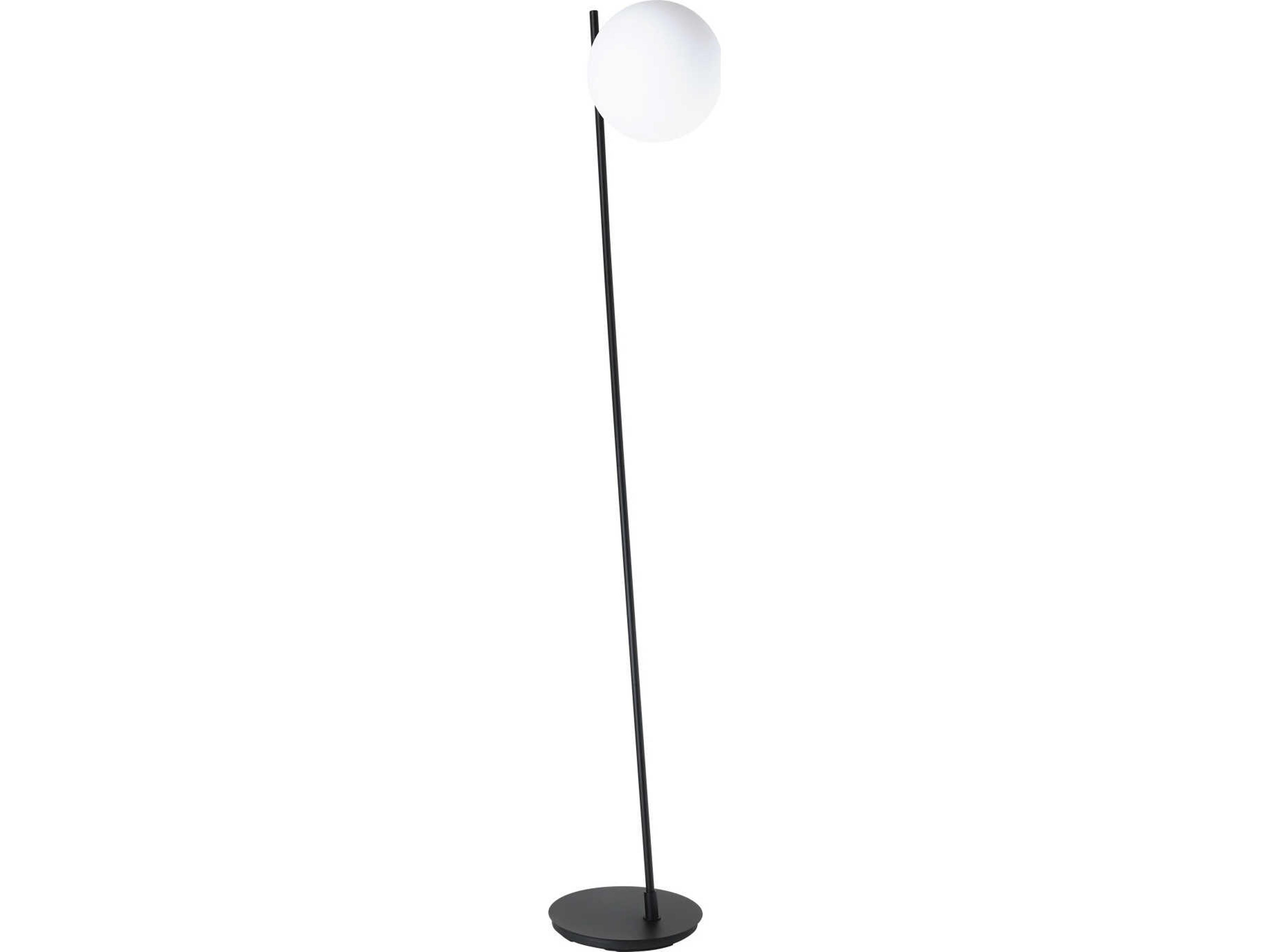 Rondo Black White Glass Floor Lamp
