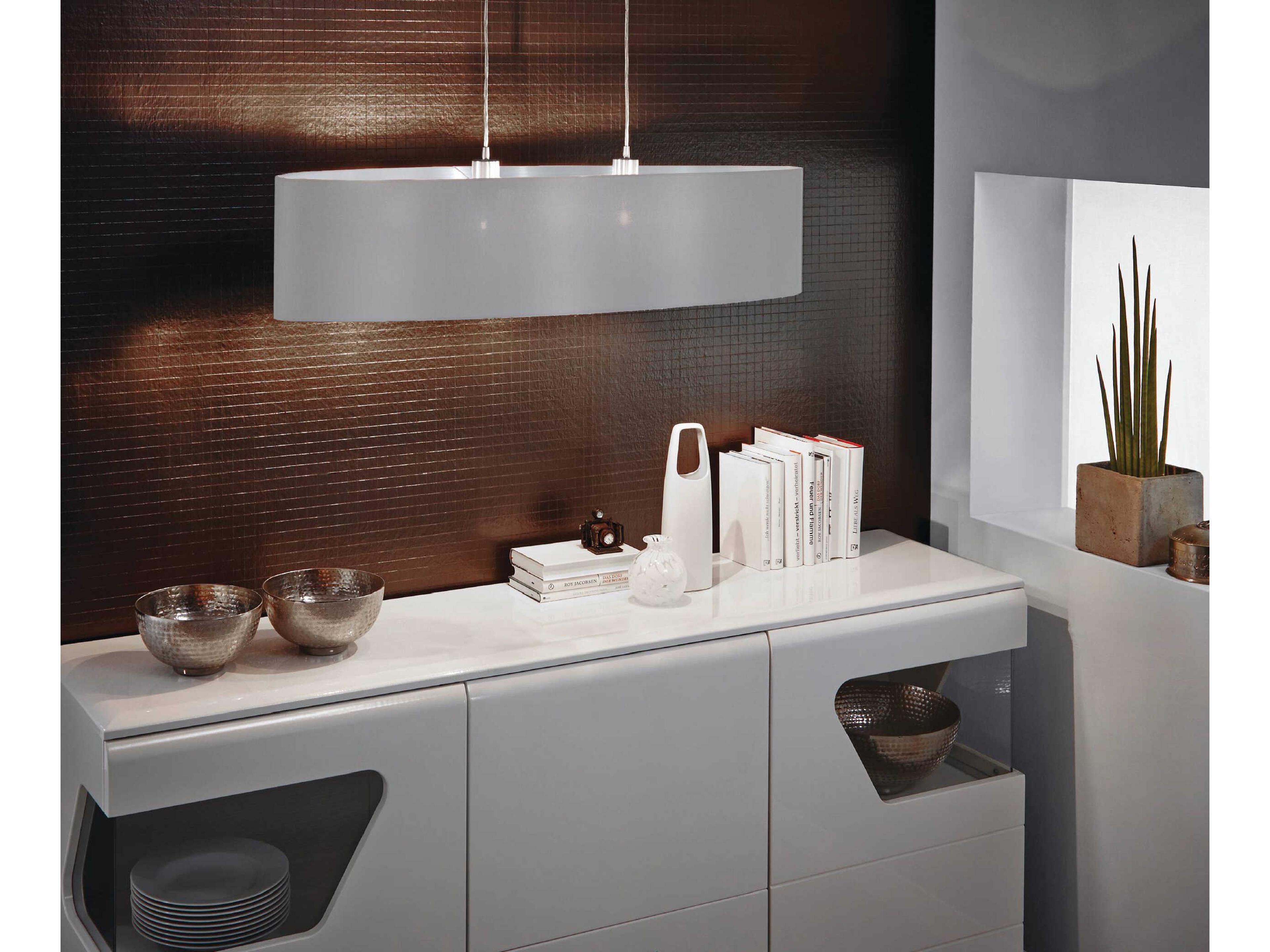 Eglo Maserlo 2-Light Satin Nickel Gray Island Pendant