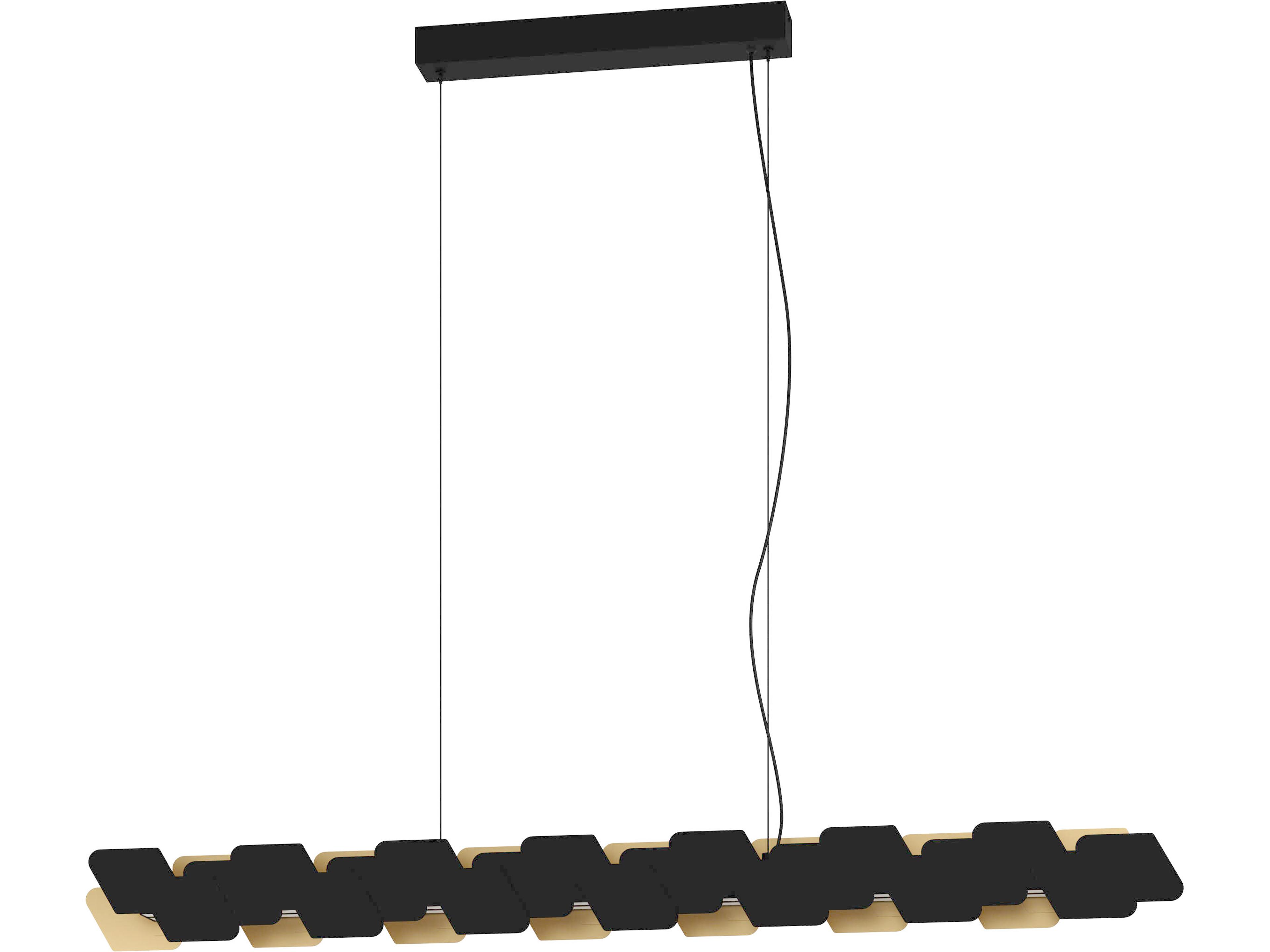 Altagracia 4-Light Black Linear Island Pendant