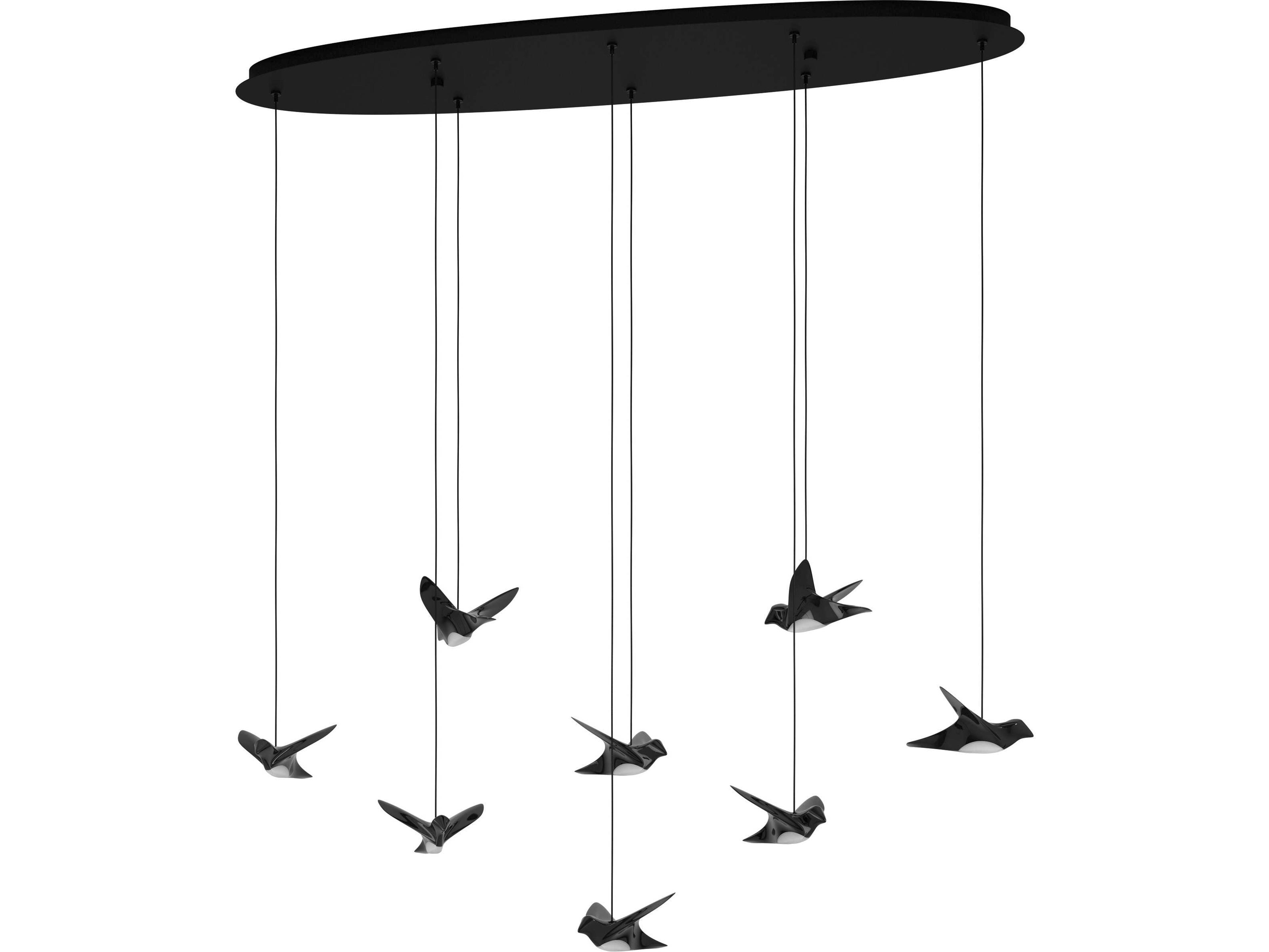 Eglo Paratebueno 8-Light Black Chrome Island Pendant