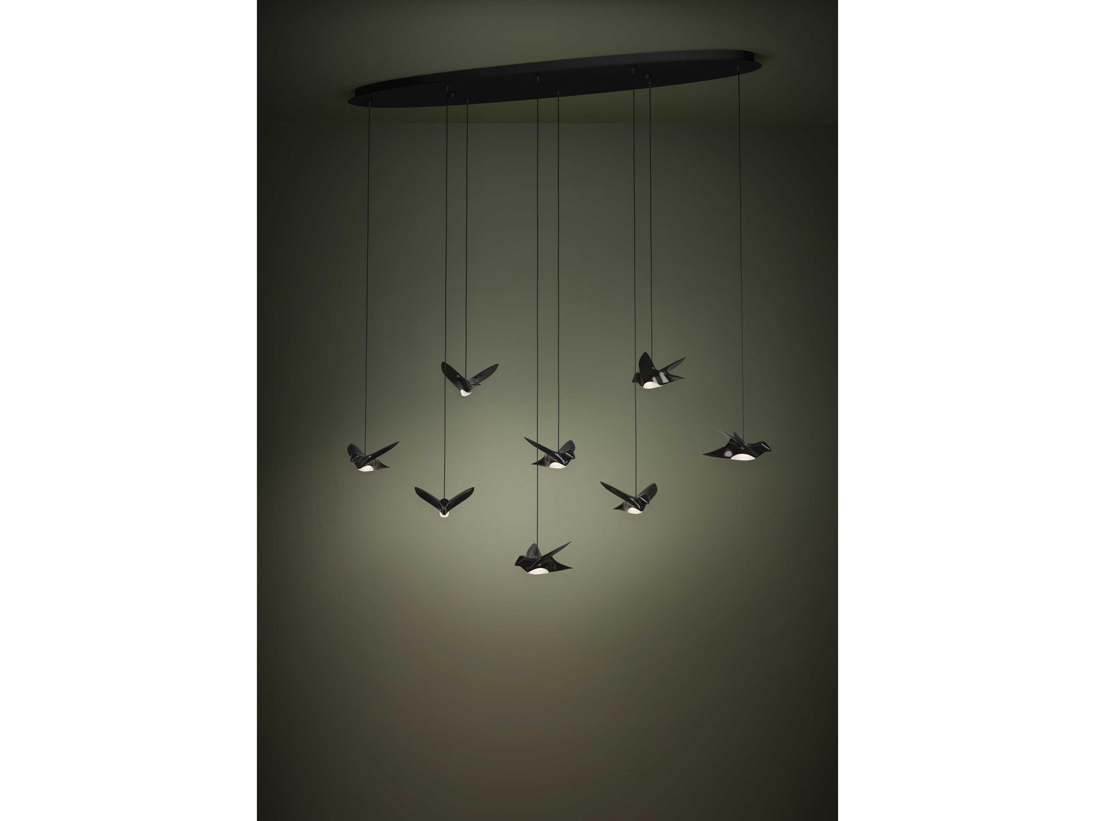 Eglo Paratebueno 8-Light Black Chrome Island Pendant