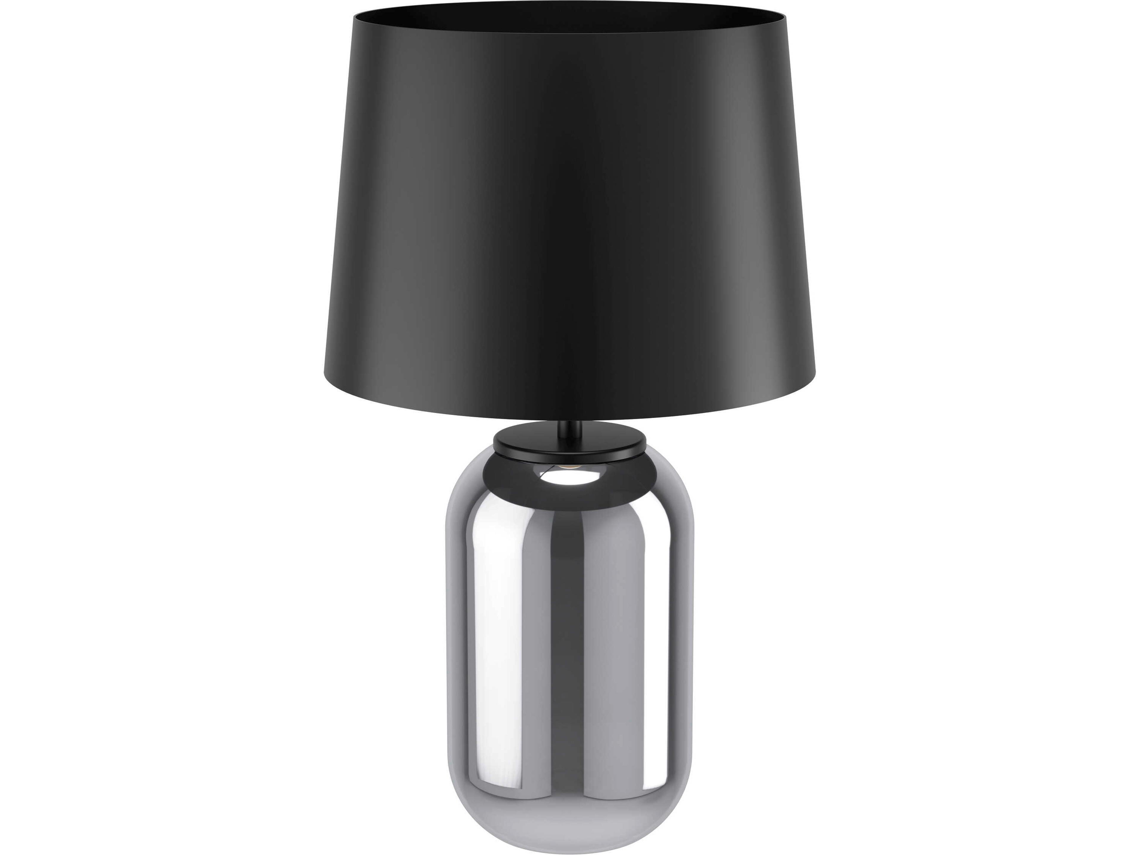 Cuite Chrome Smoked Matte Black Metal Table Lamp