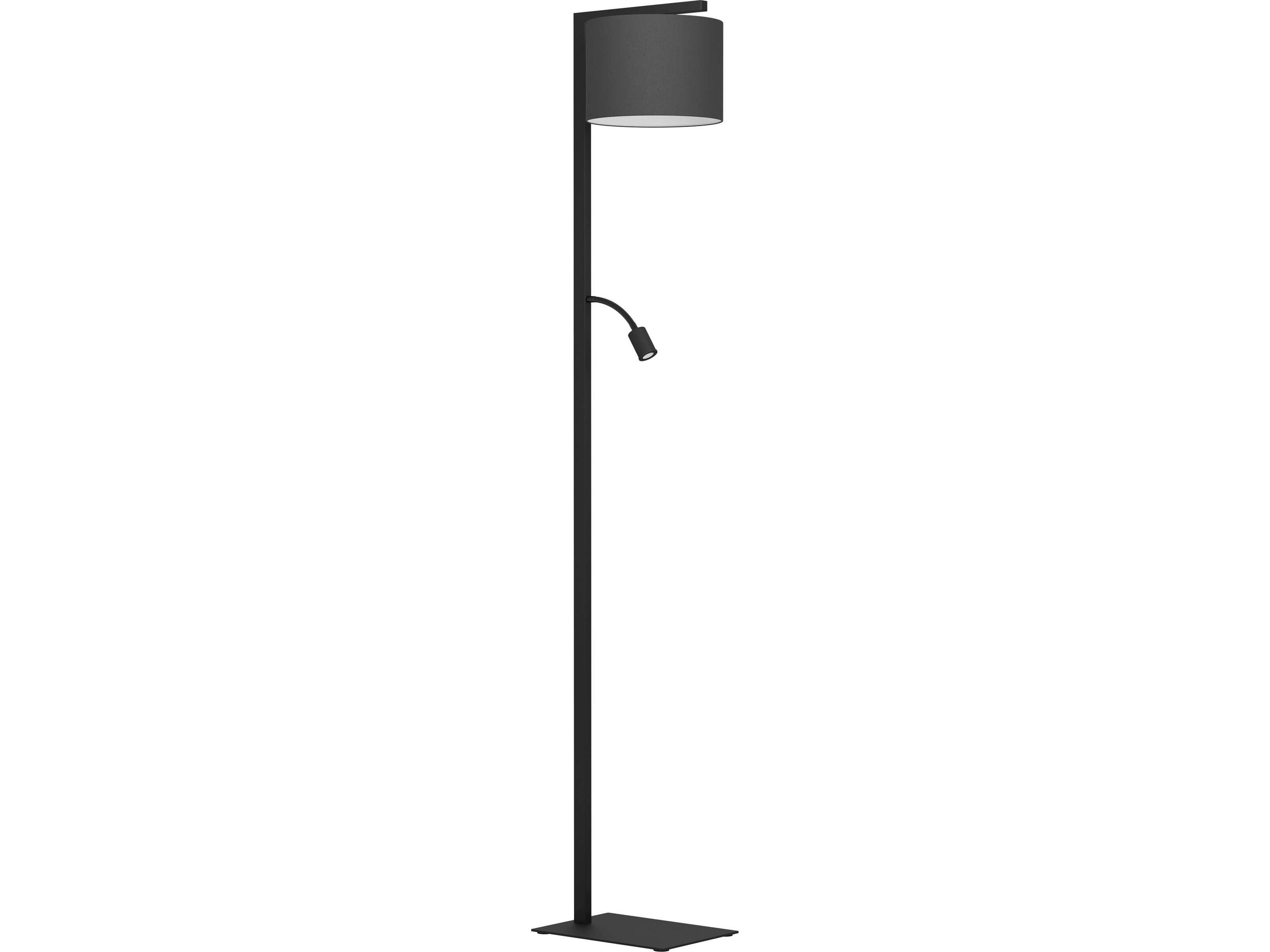 Foligno Black Fabric Floor Lamp