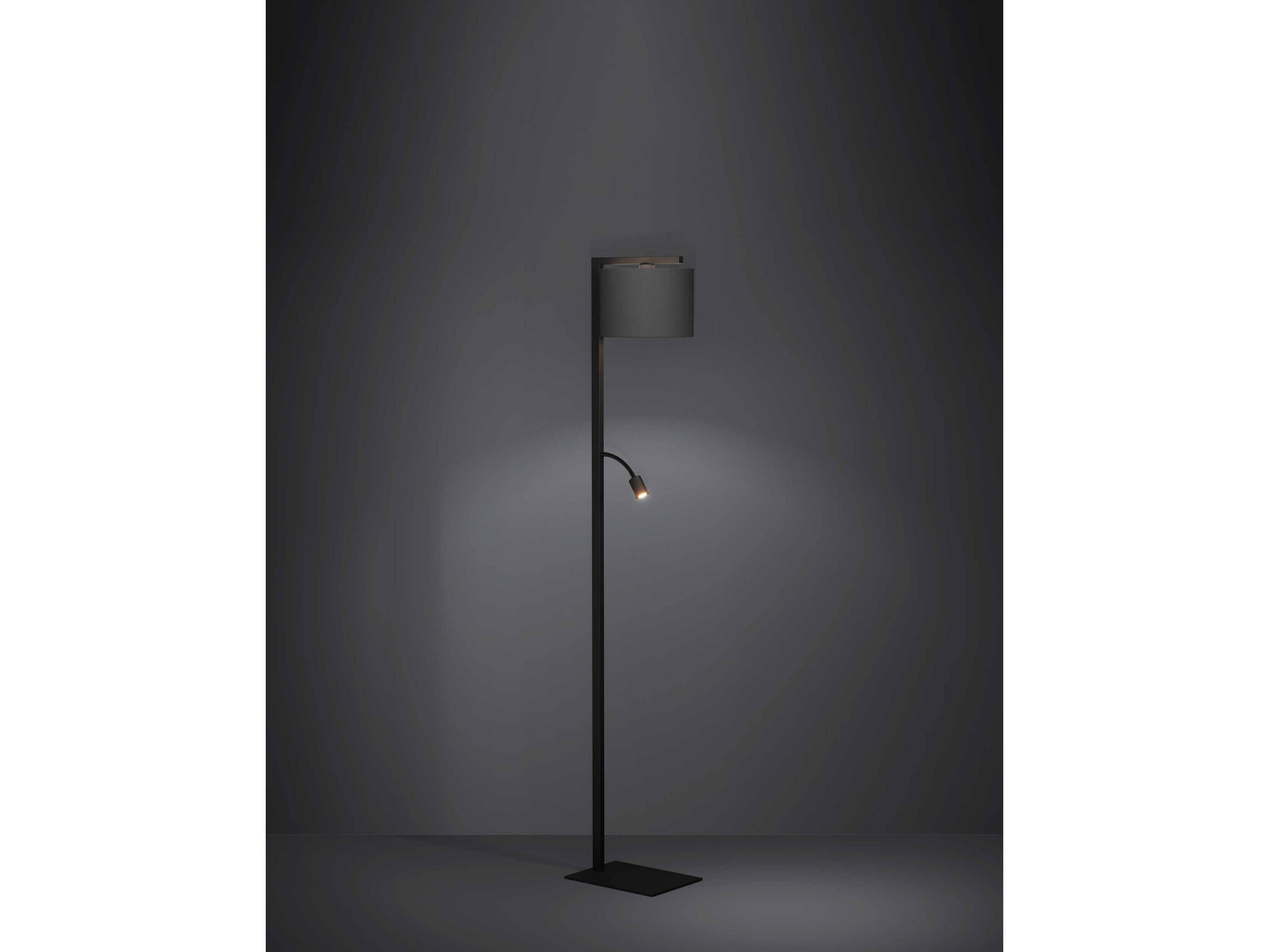 Eglo Foligno Black Fabric Floor Lamp