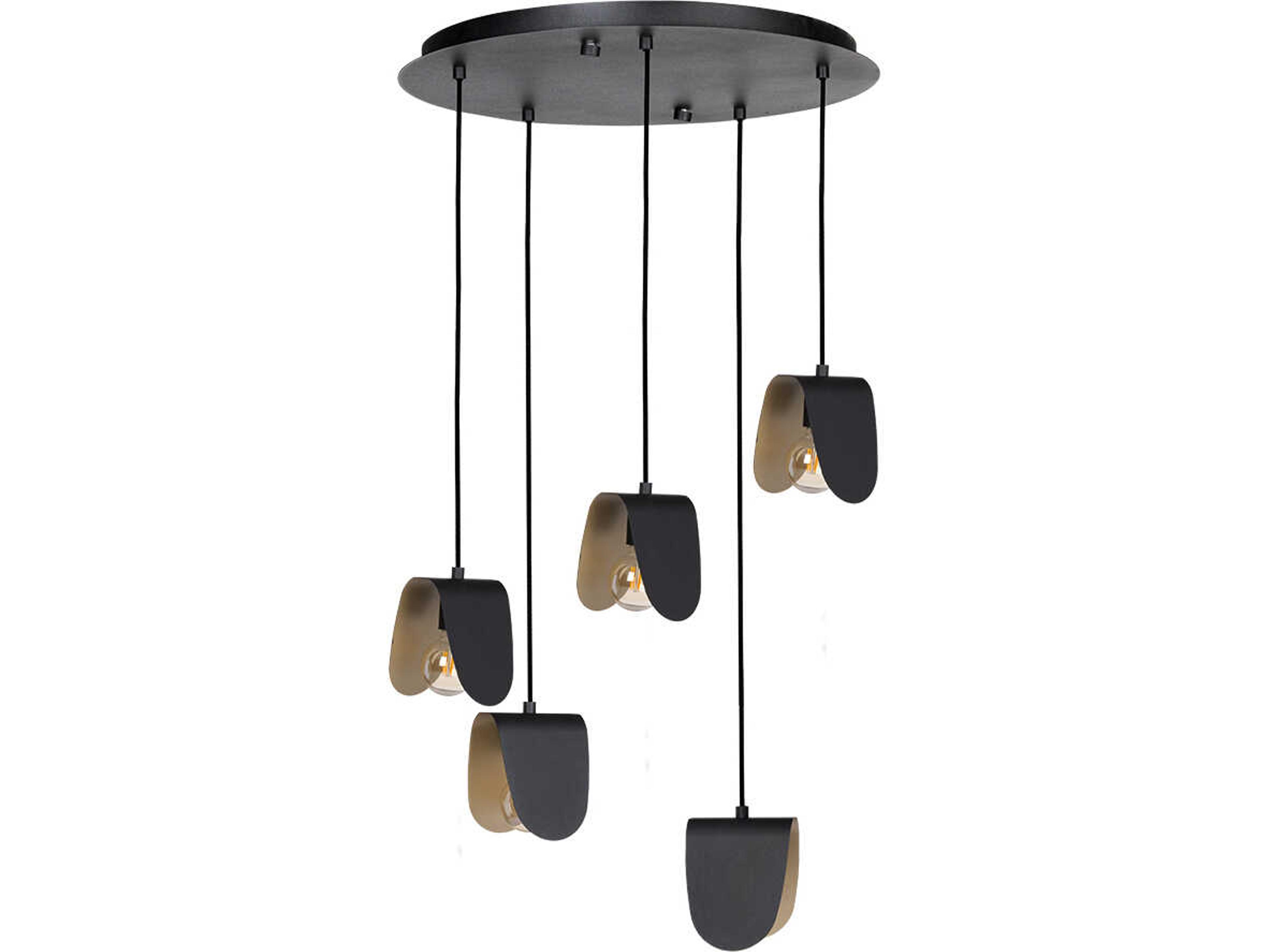 Serenara 5-Light Black Pendant