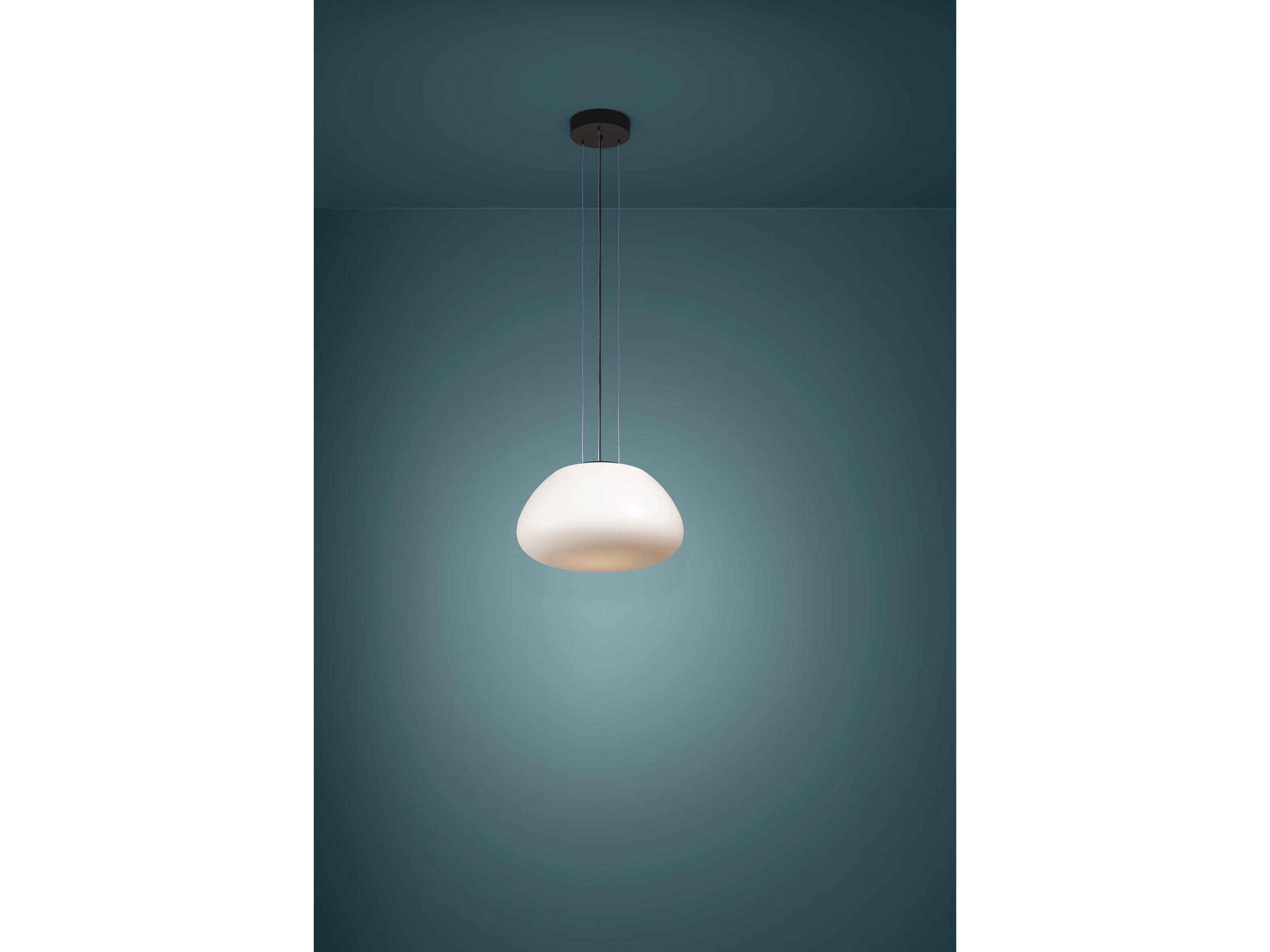 Eglo Balmes 1-Light Black White Pendant