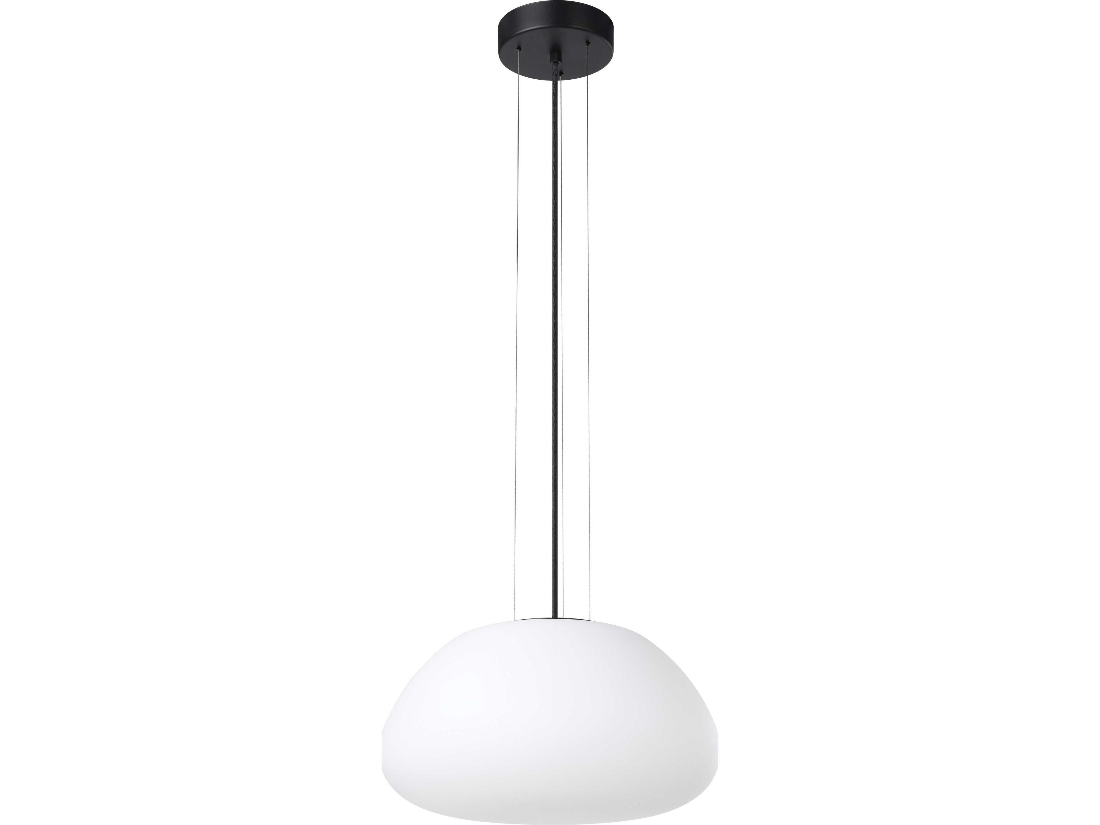 Eglo Balmes 1-Light Black White Pendant