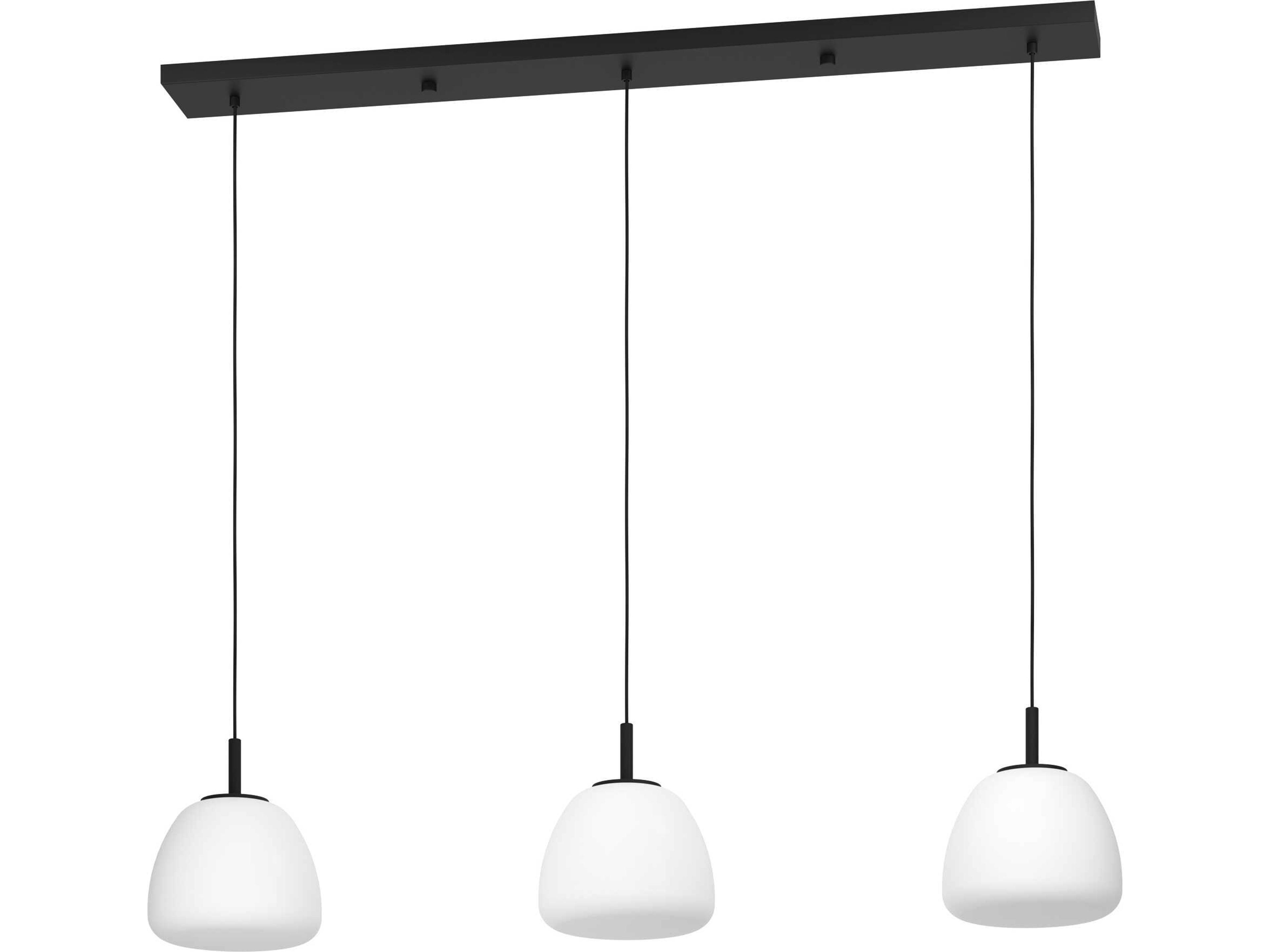 Balmes 3-Light Black White Island Pendant
