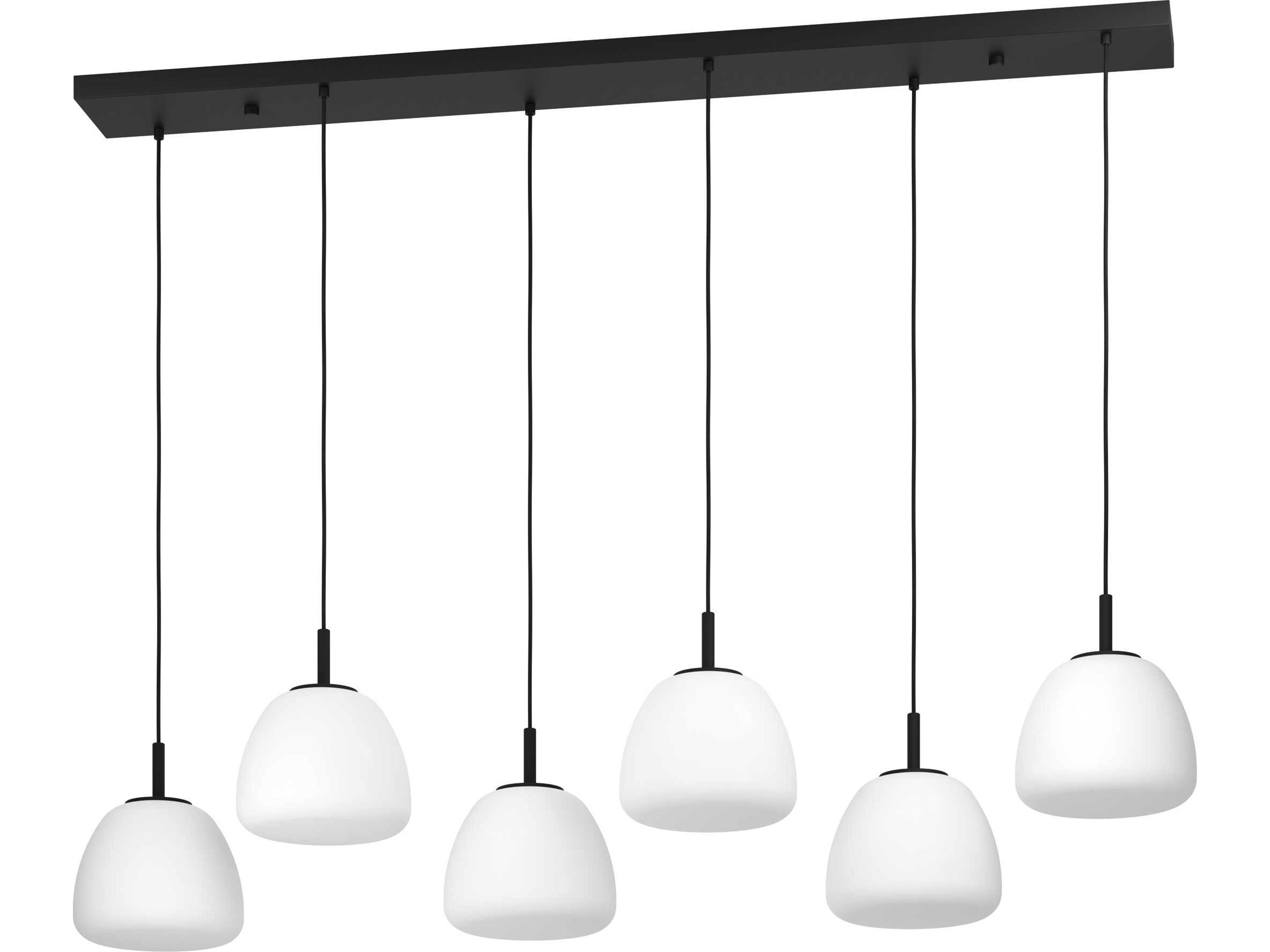 Balmes 6-Light Black White Island Pendant