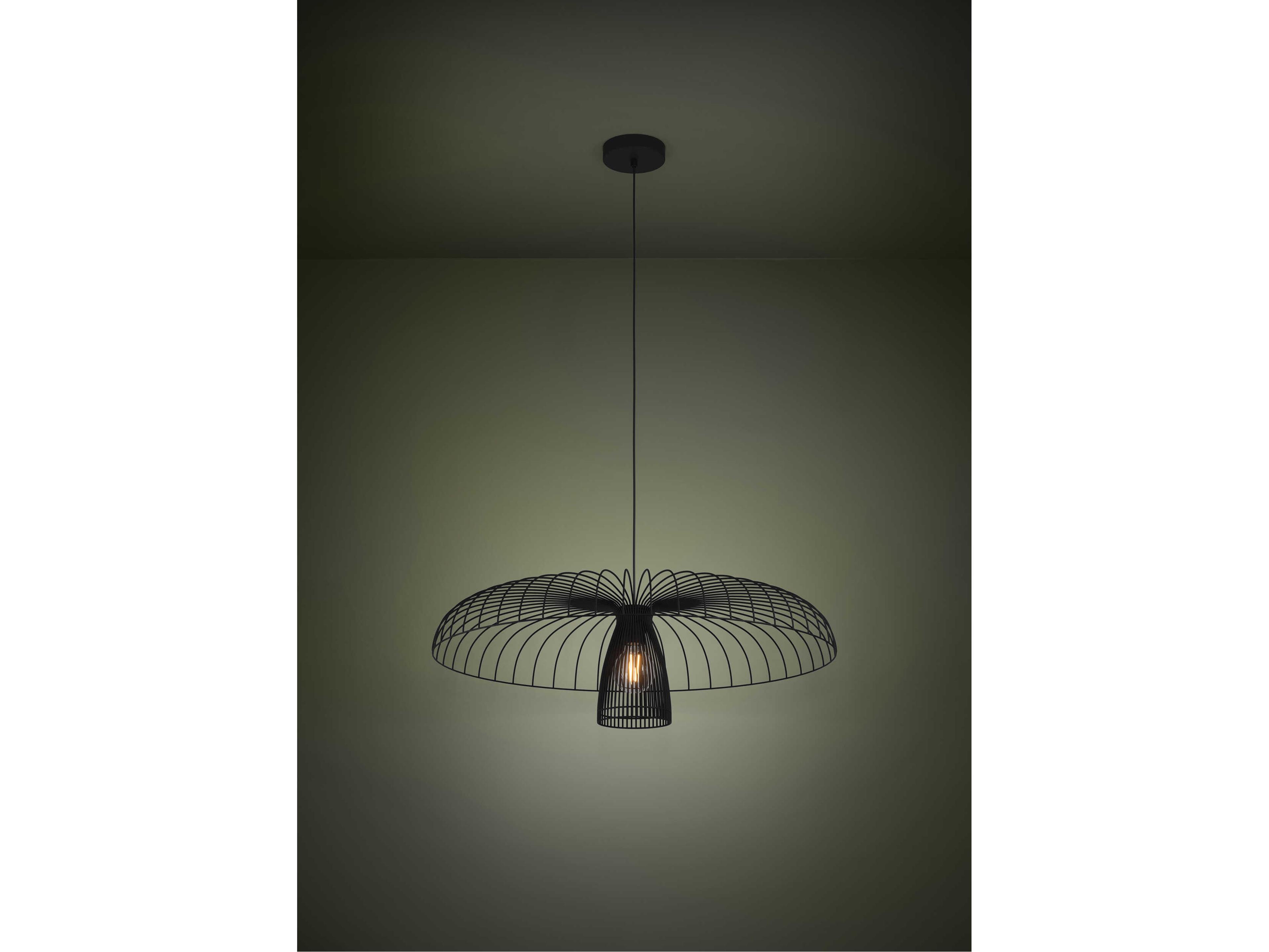 Eglo Champerico 1-Light Black Pendant