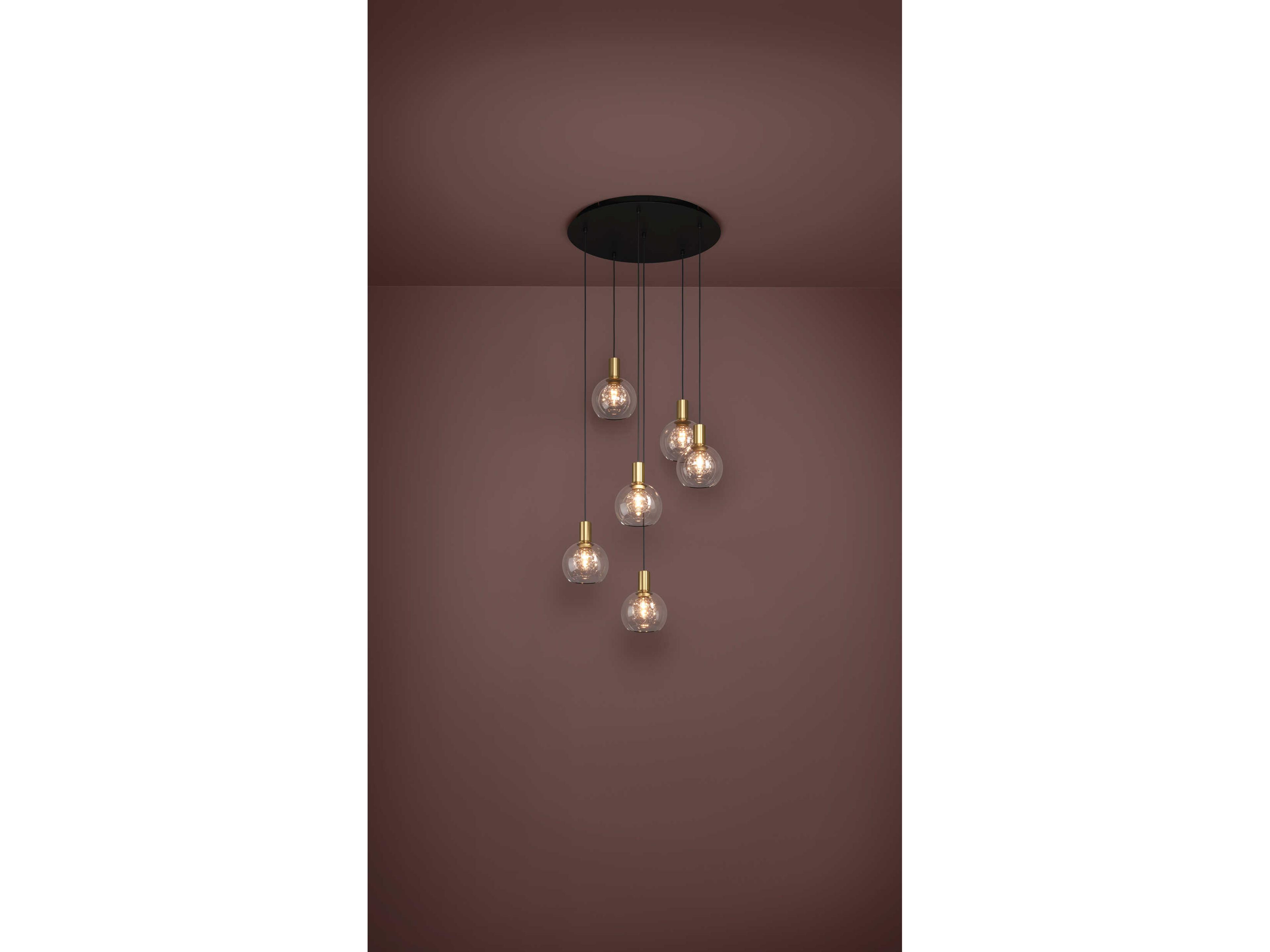 Eglo Terque 6-Light Black Brushed Gold Pendant