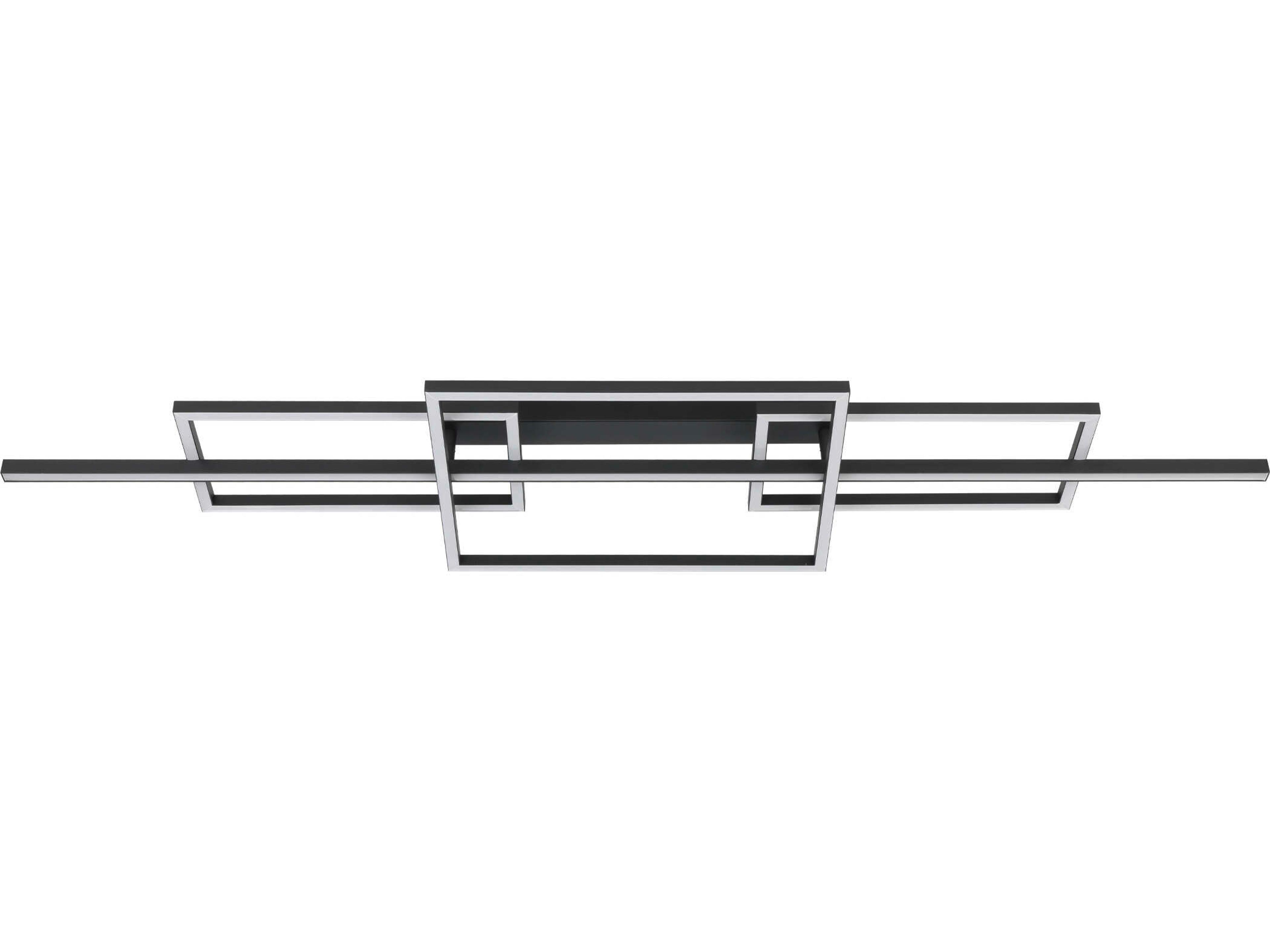 Eglo Puebla 1-Light Black Geometric Semi Flush Mount