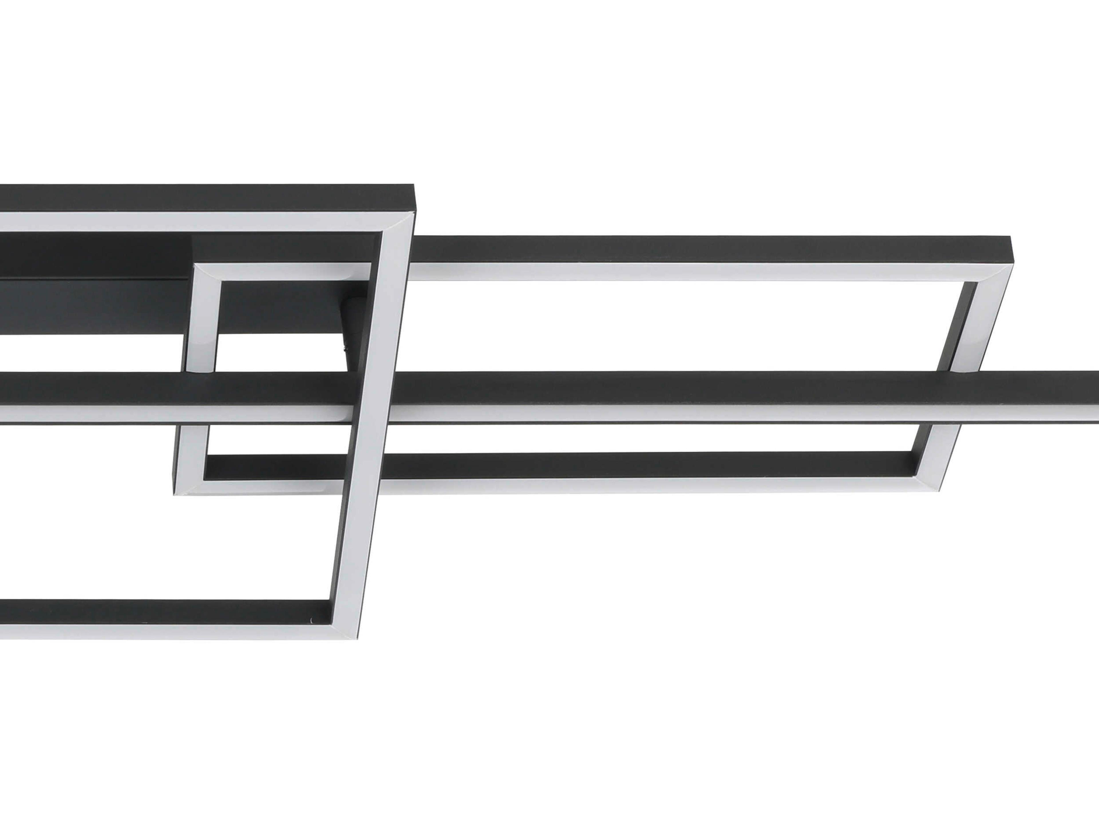 Eglo Puebla 1-Light Black Geometric Semi Flush Mount