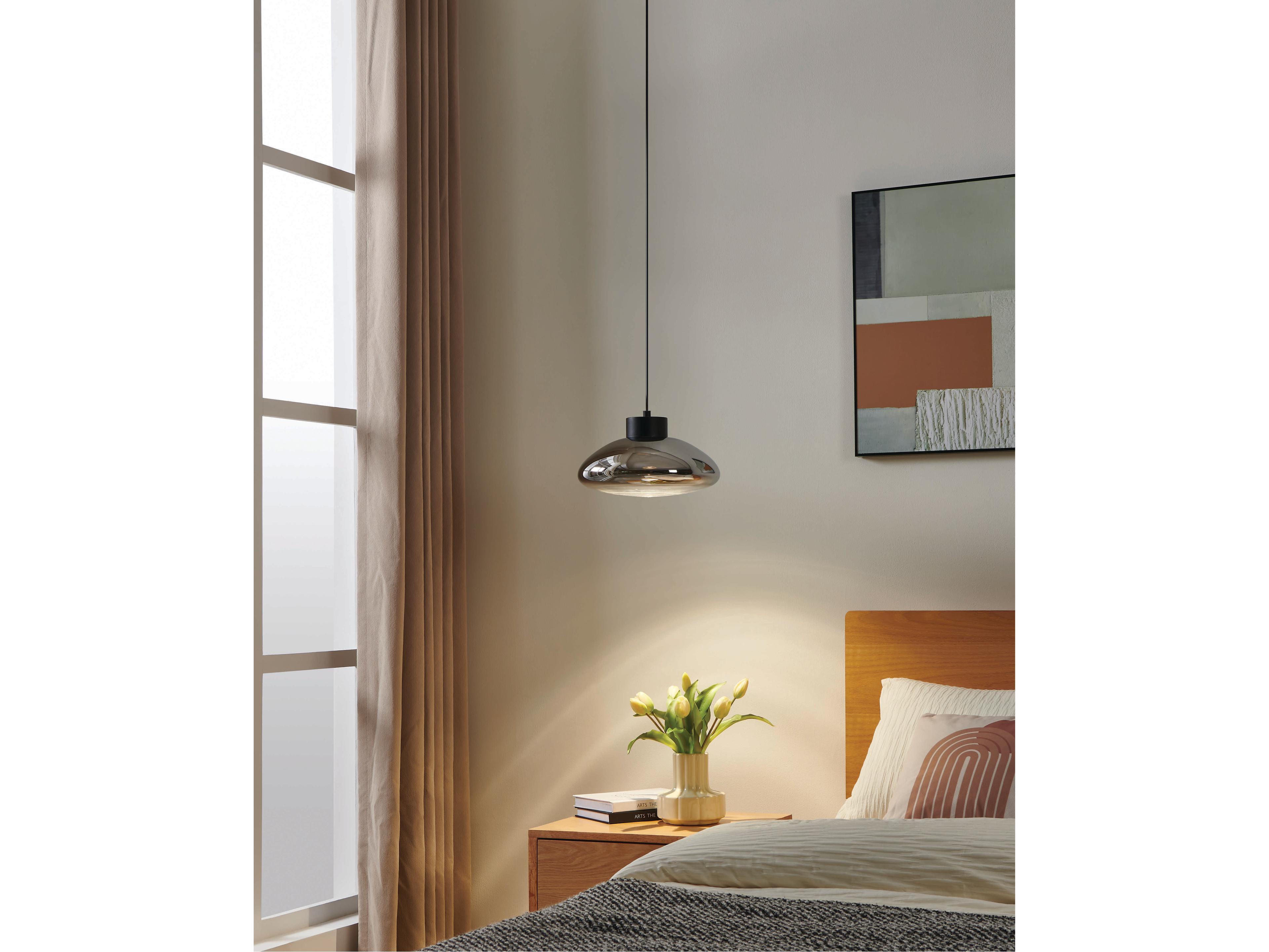 Eglo Sarnarra 1-Light Black Mini Pendant