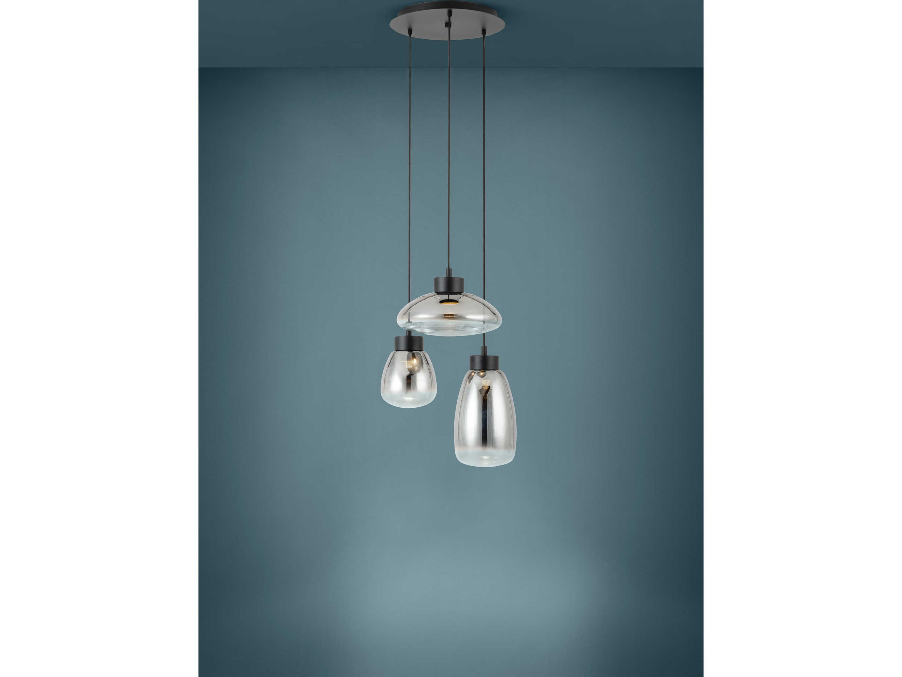 Eglo Sarnarra 3-Light Black Pendant