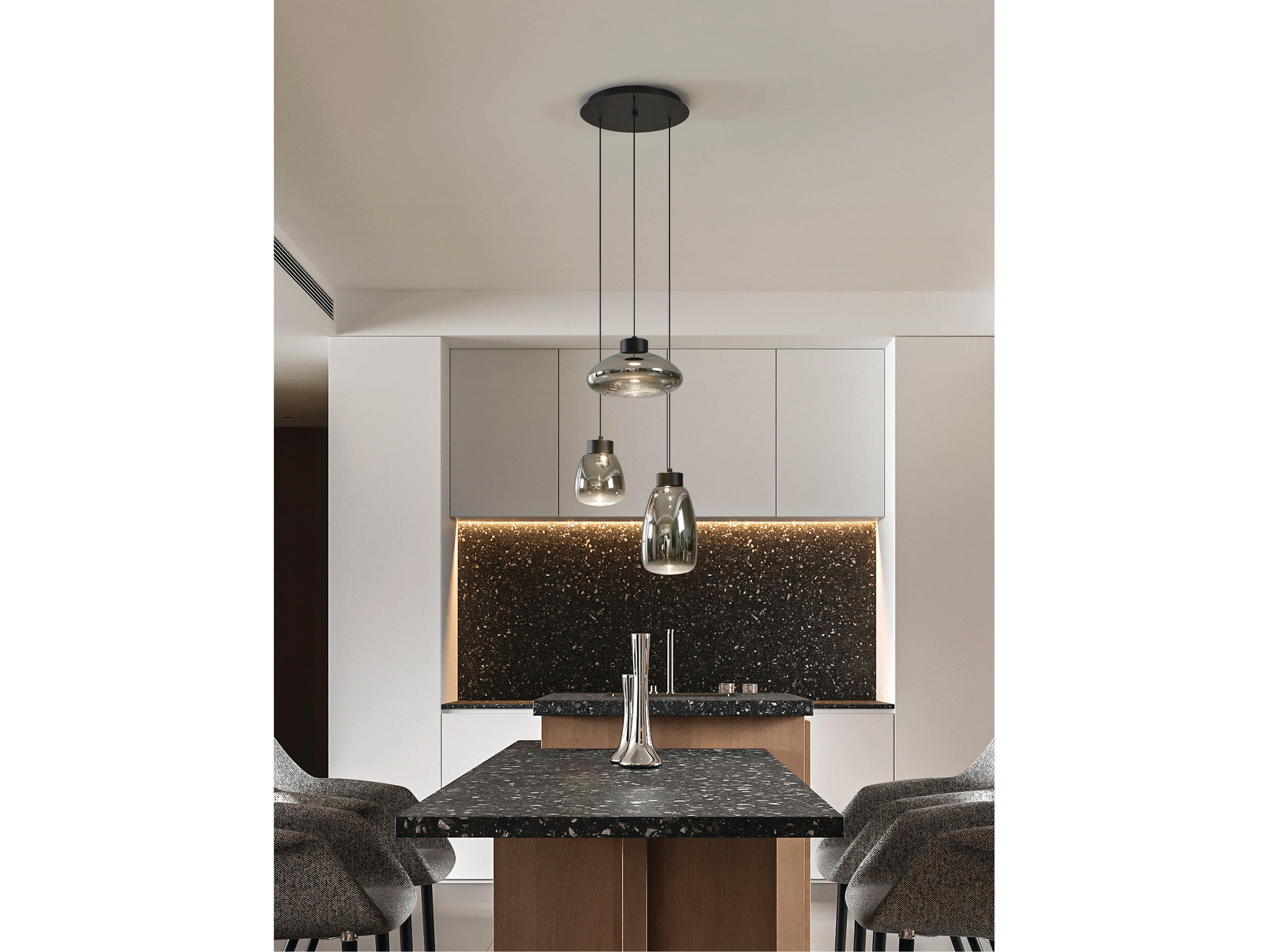 Eglo Sarnarra 3-Light Black Pendant