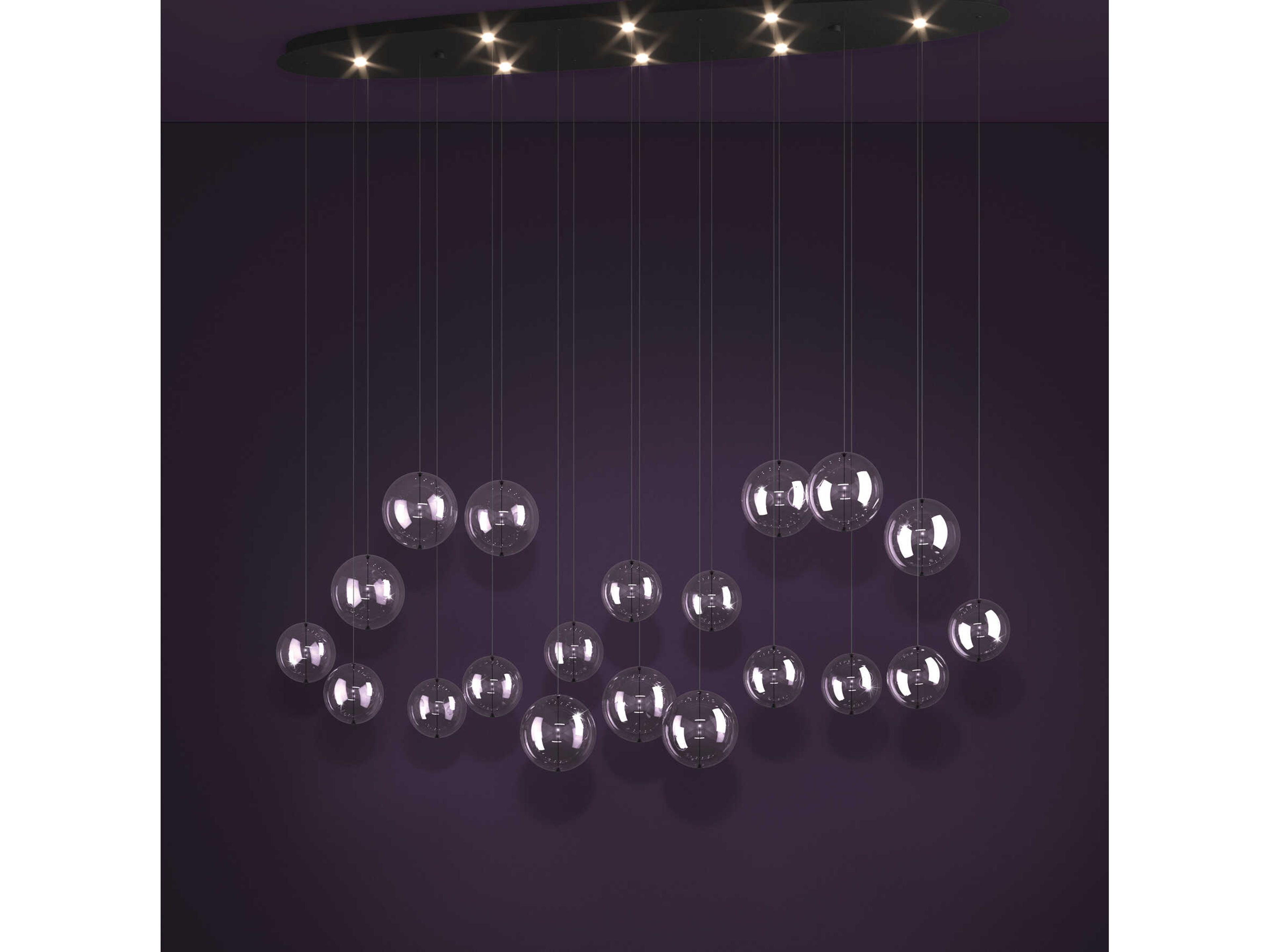 Eglo Espardello 8-Light Black Globe Island Pendant