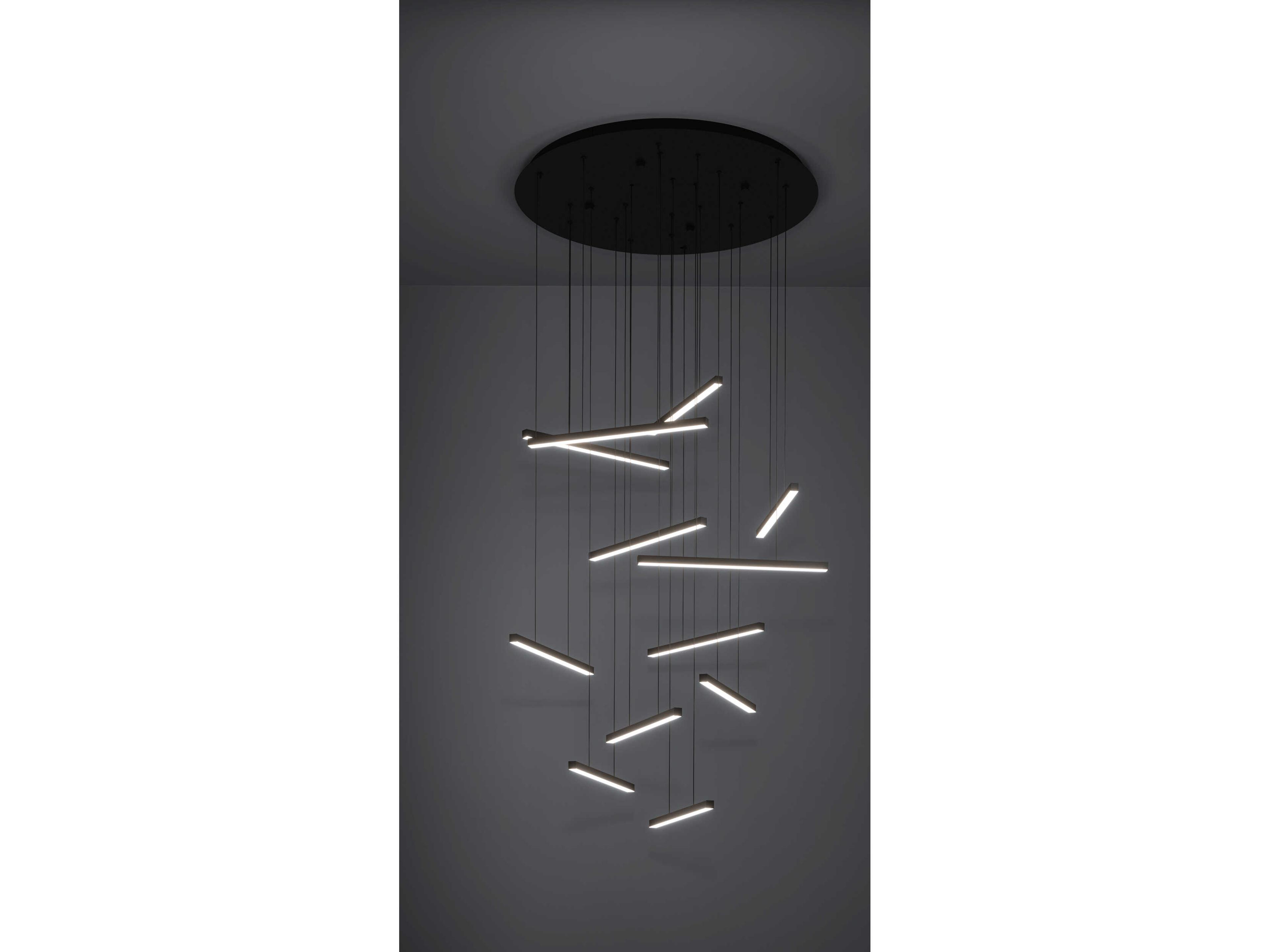 Eglo Lindoza 12-Light Black Linear Pendant