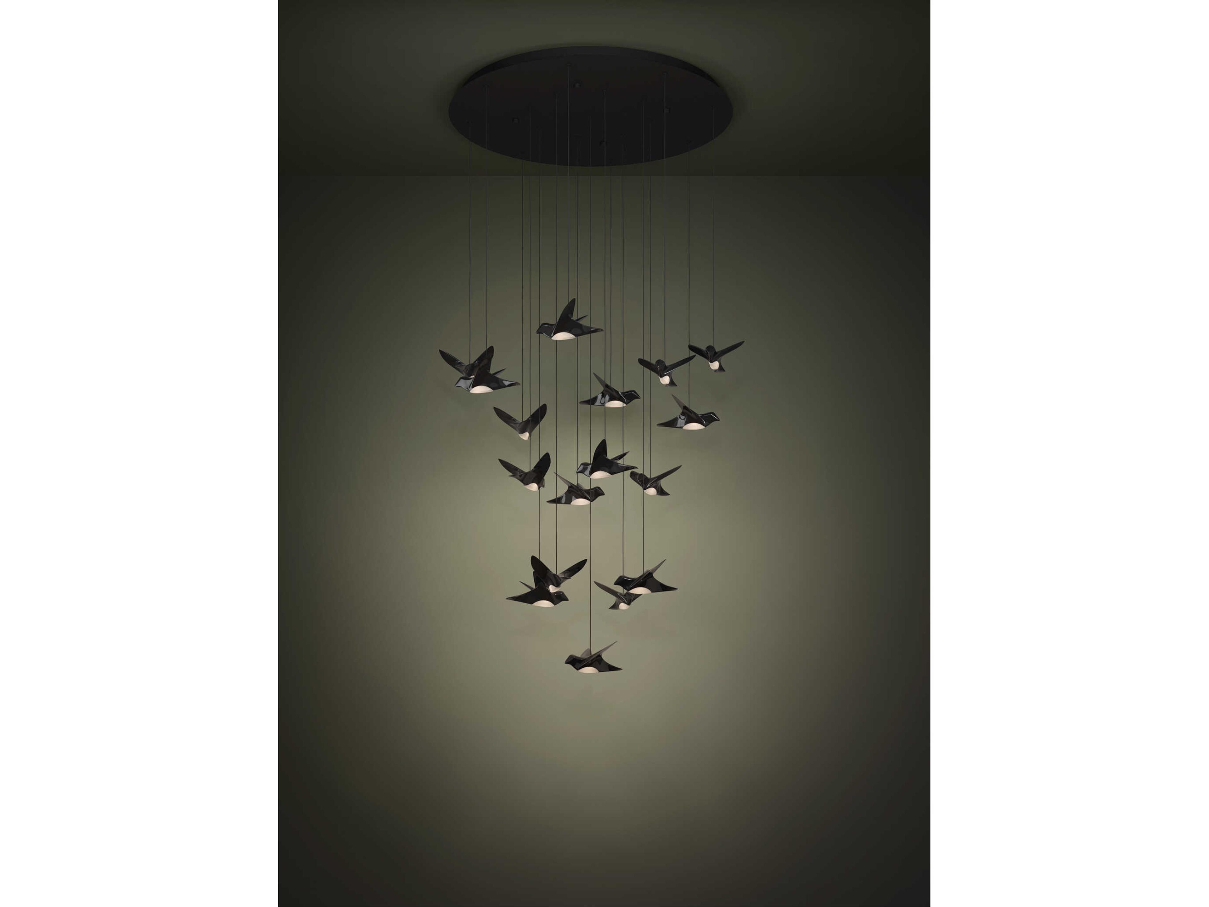 Eglo Paratebueno 17-Light Black Chrome Pendant