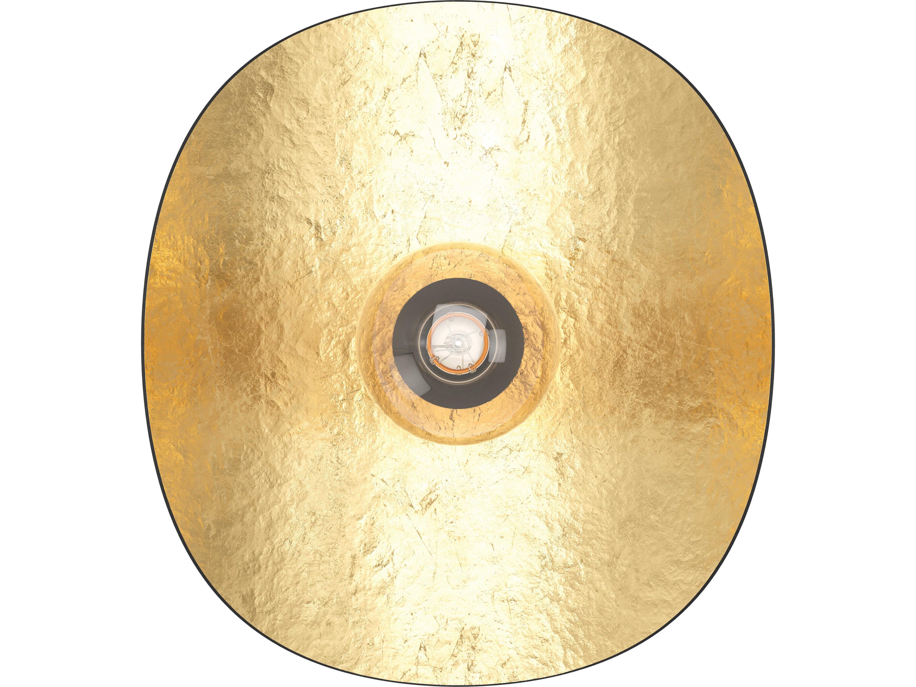 Eglo Saceda 1-Light Black Gold Leaf Wall Sconce