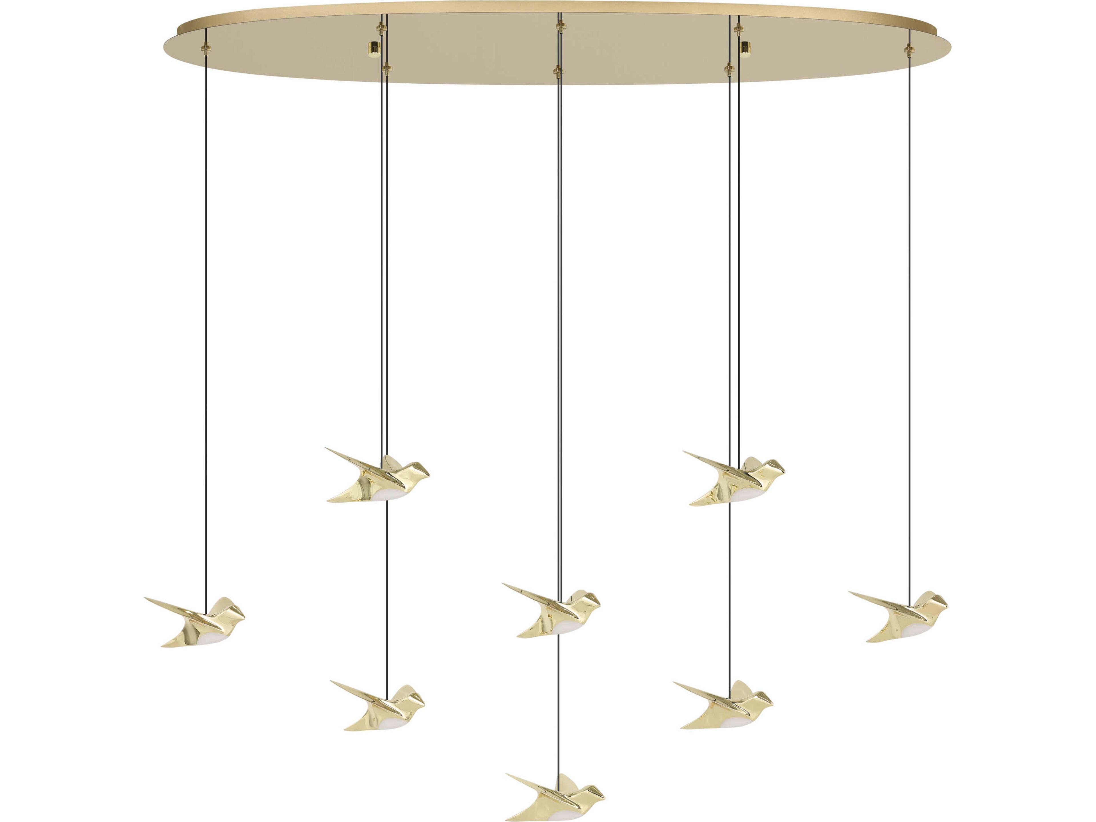 Paratebueno 8-Light Brass Island Pendant