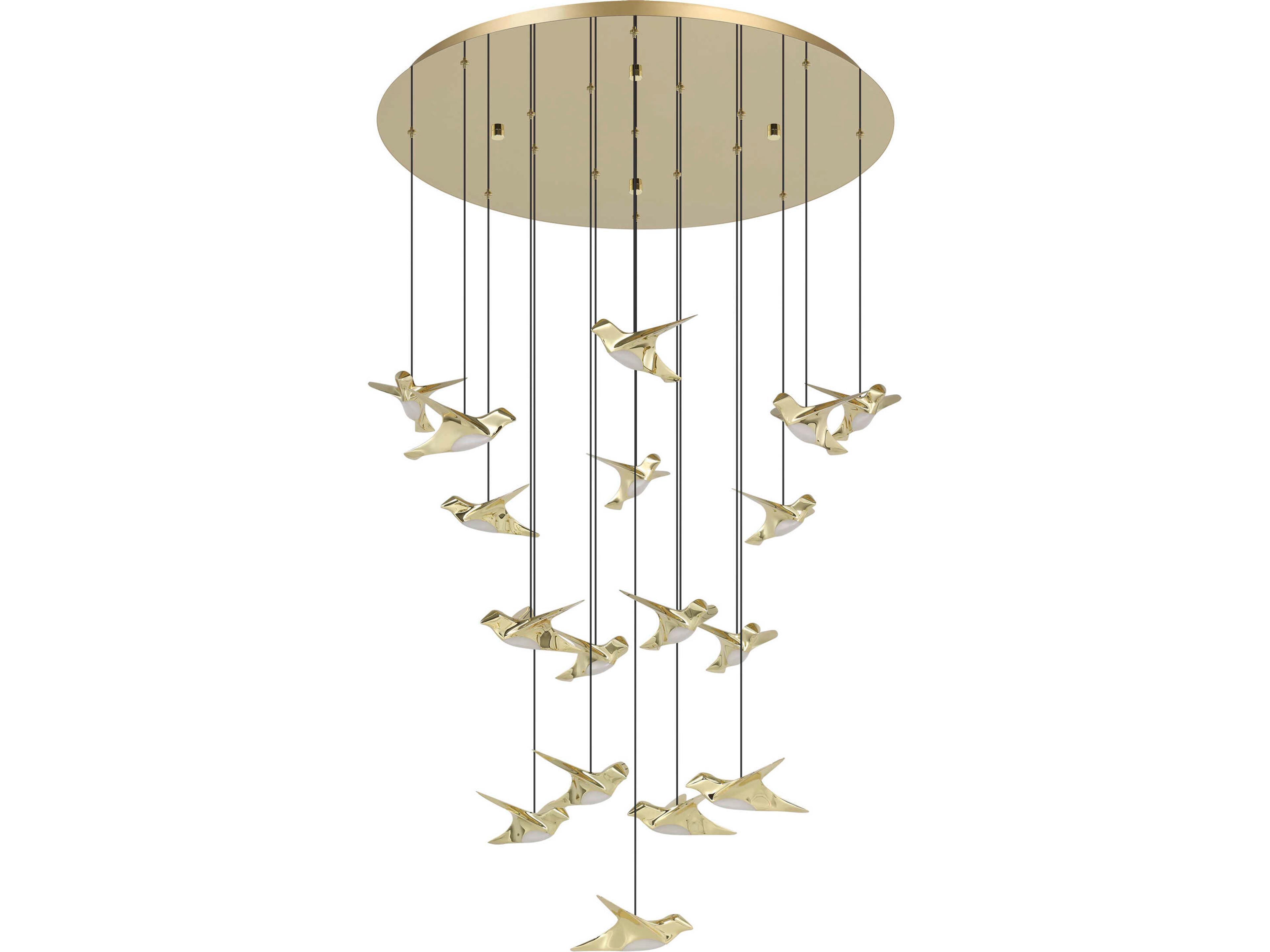 Paratebueno 17-Light Brass Pendant