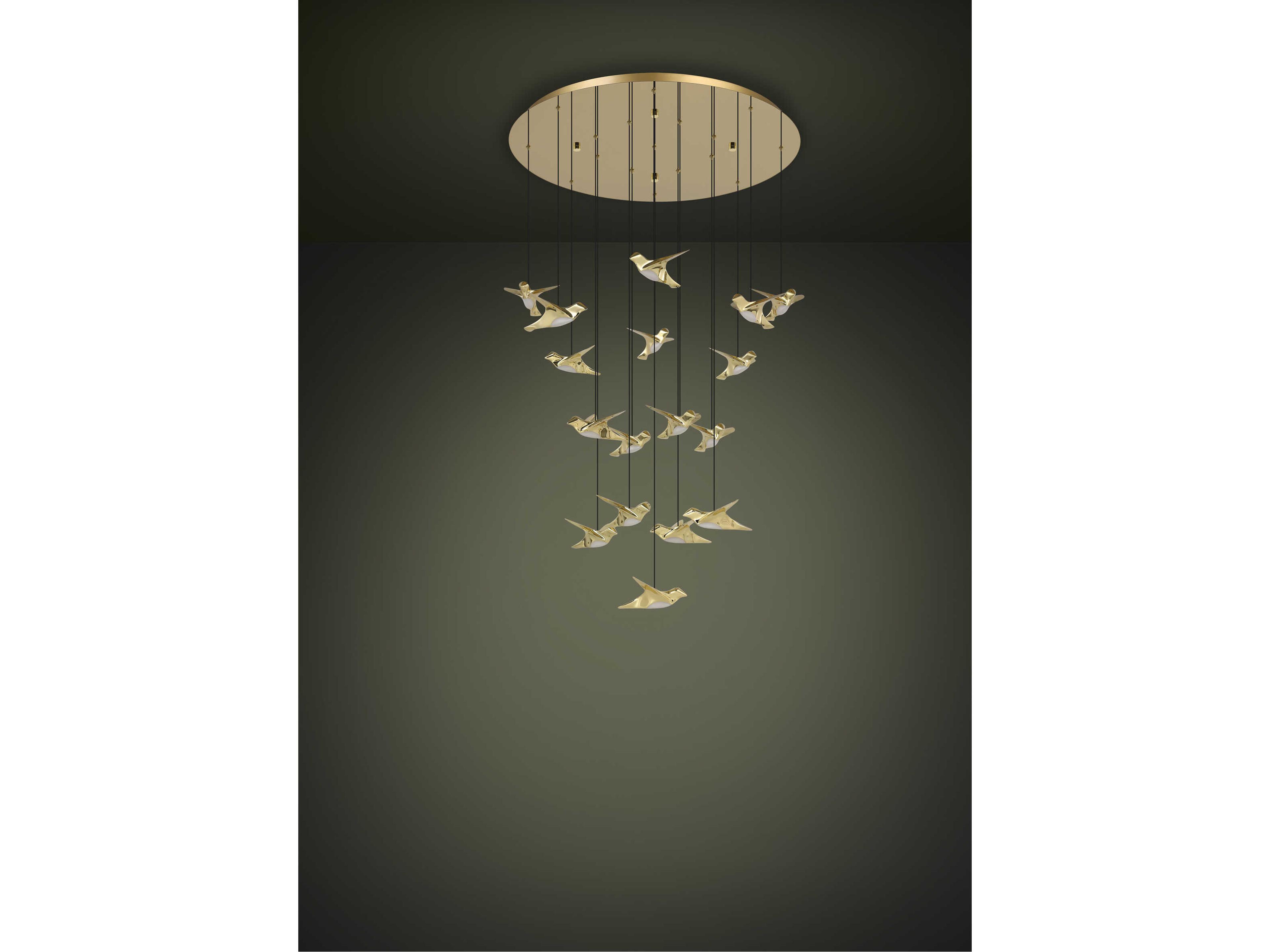 Eglo Paratebueno 17-Light Brass Pendant