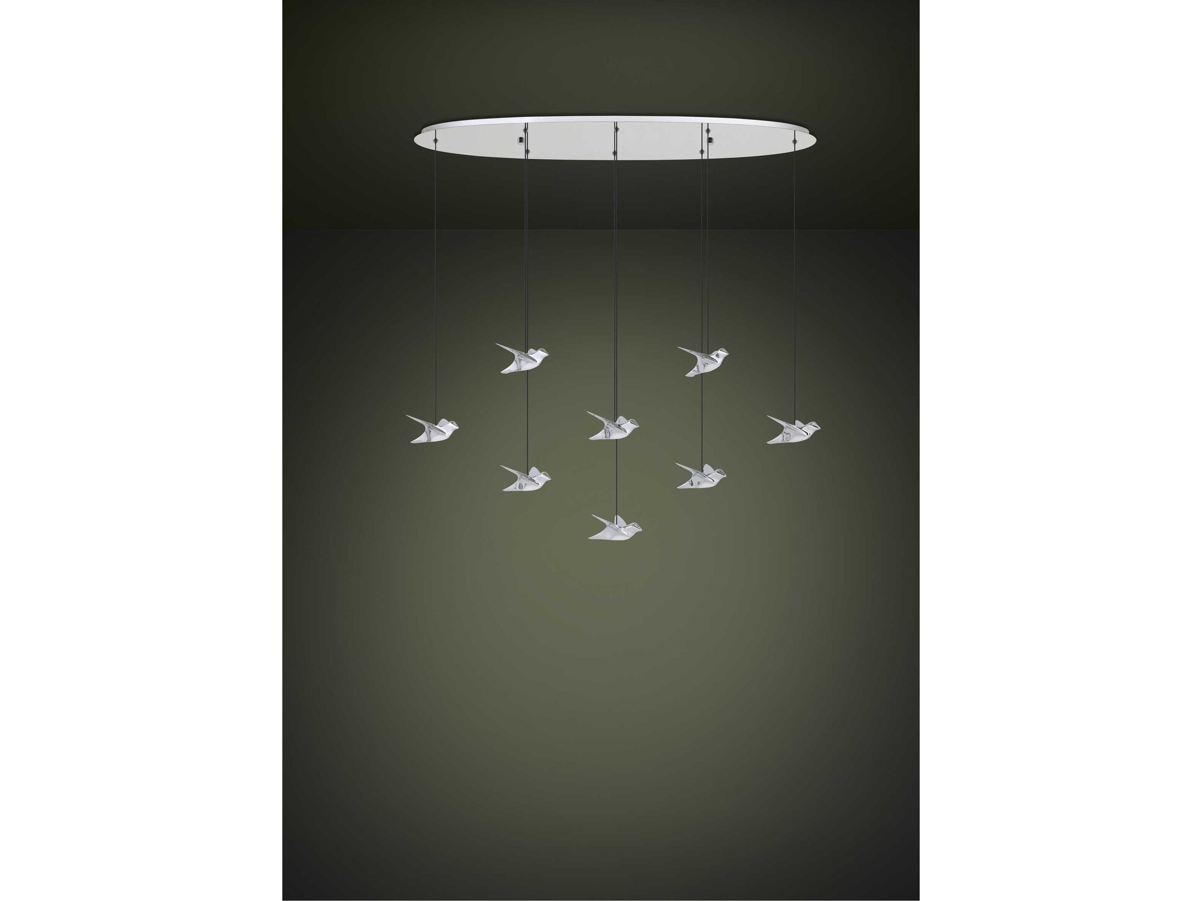 Eglo Paratebueno 8-Light Chrome Island Pendant