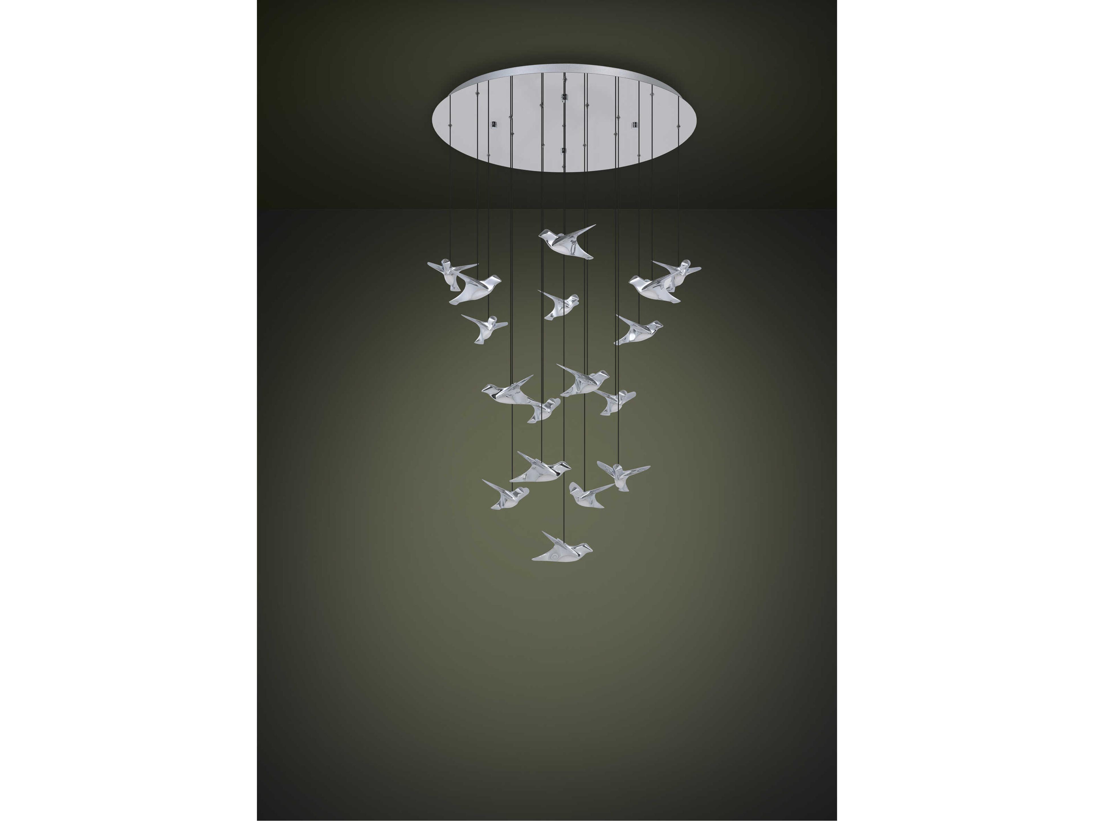 Eglo Paratebueno 17-Light Chrome Pendant