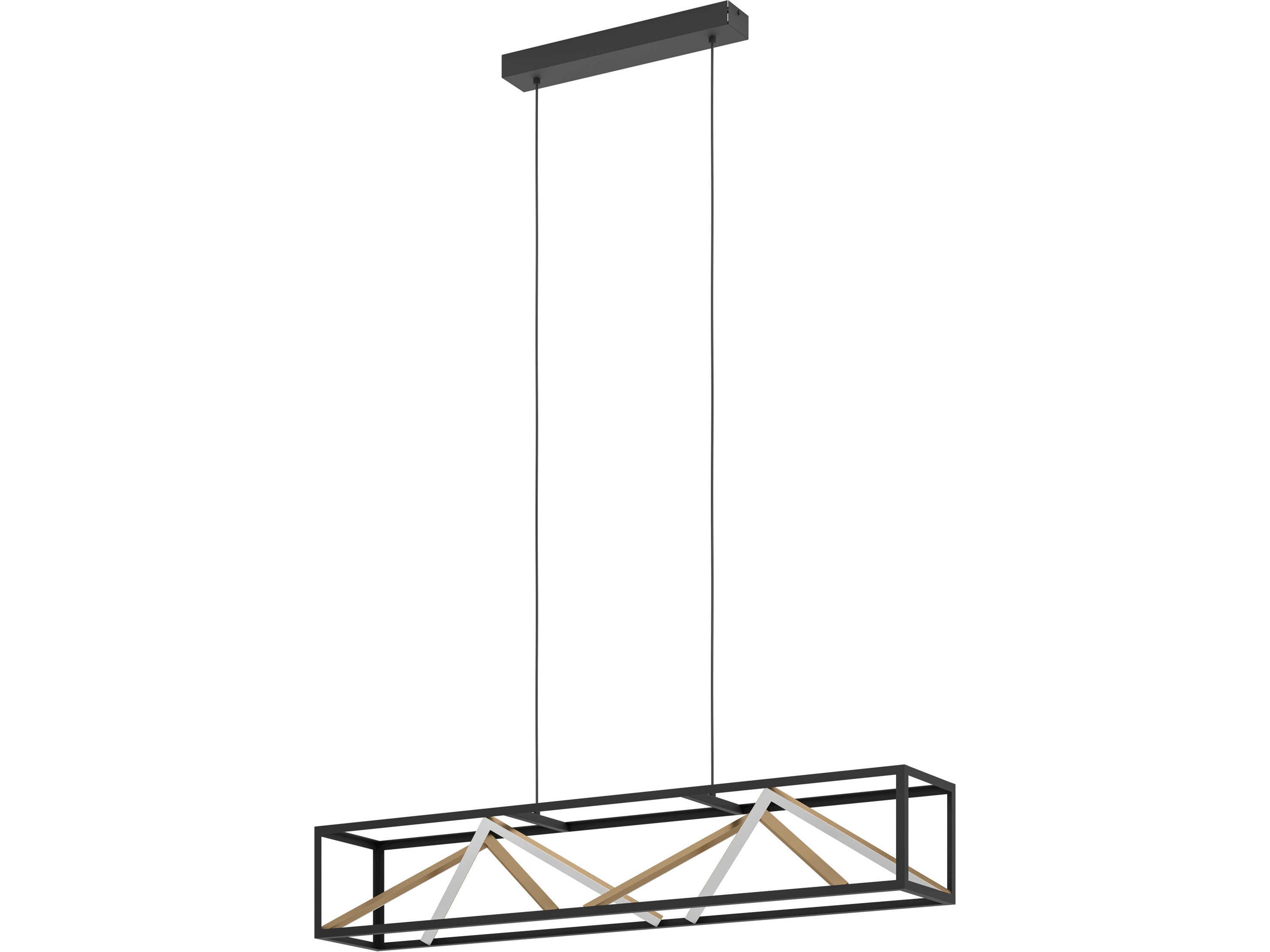 Eglo Penela 1-Light Black Gold Geometric Island Pendant