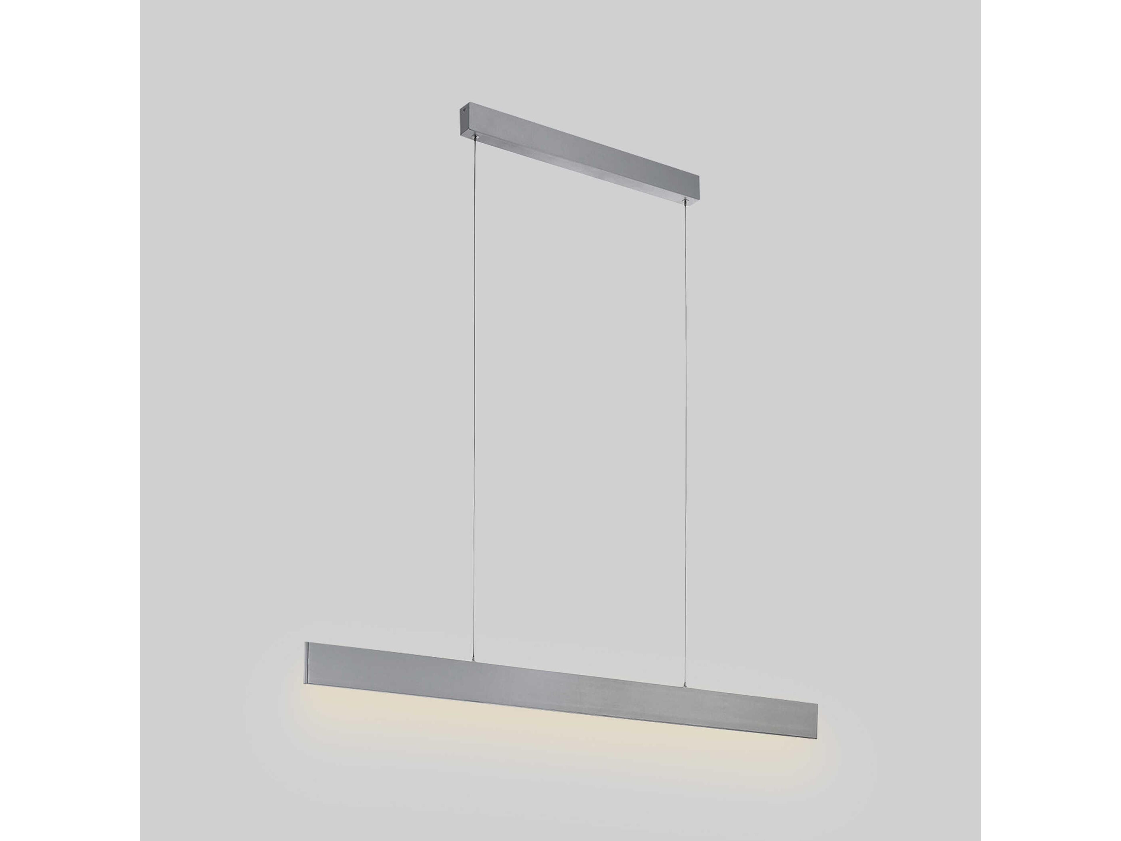 Eglo Climene 1-Light Brushed Aluminum Silver Linear Island Pendant