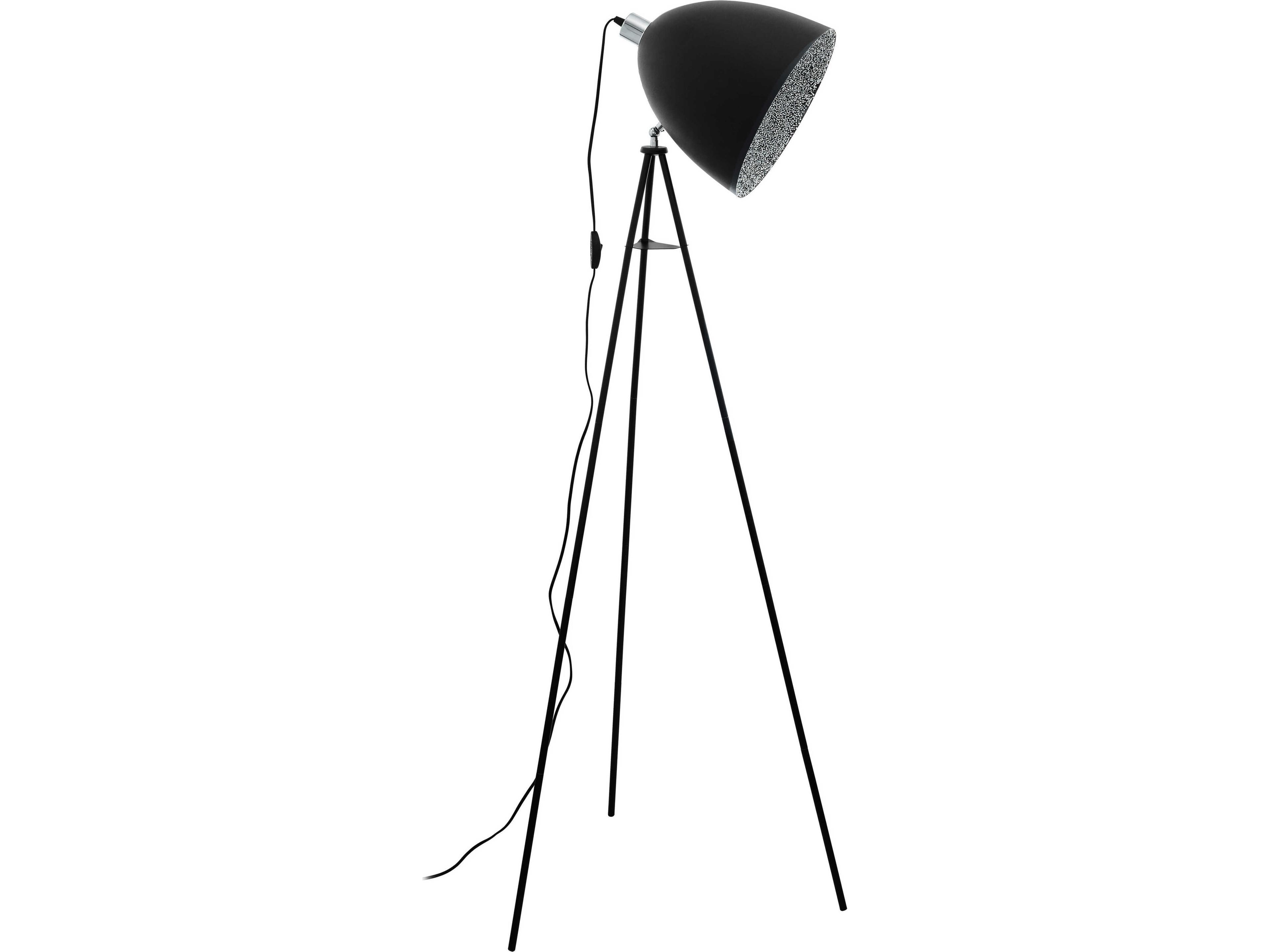 Mareperla Black Chrome Crystal Sand Metal Floor Lamp