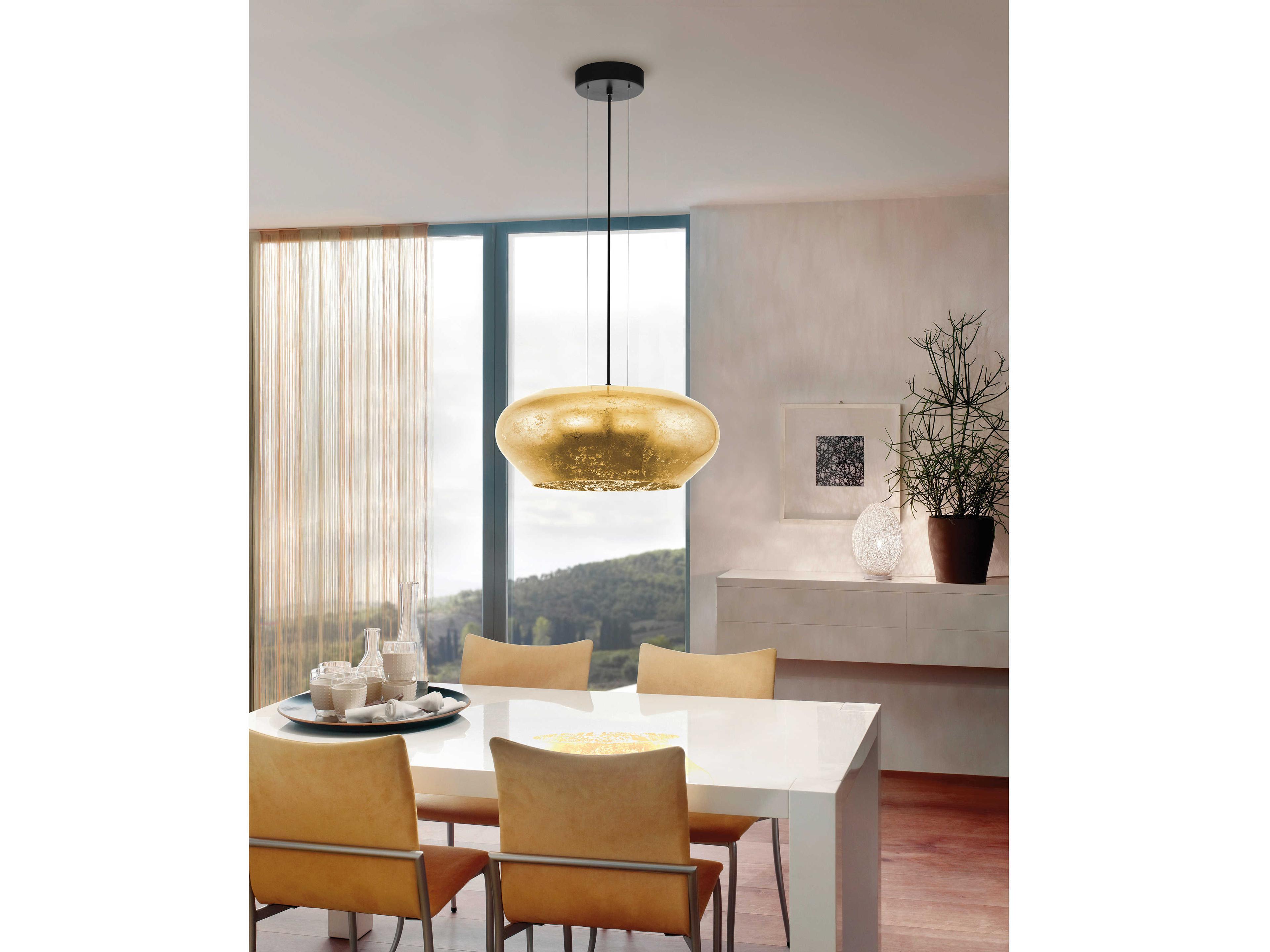 Eglo Priorat 3-Light Black Gold Pendant