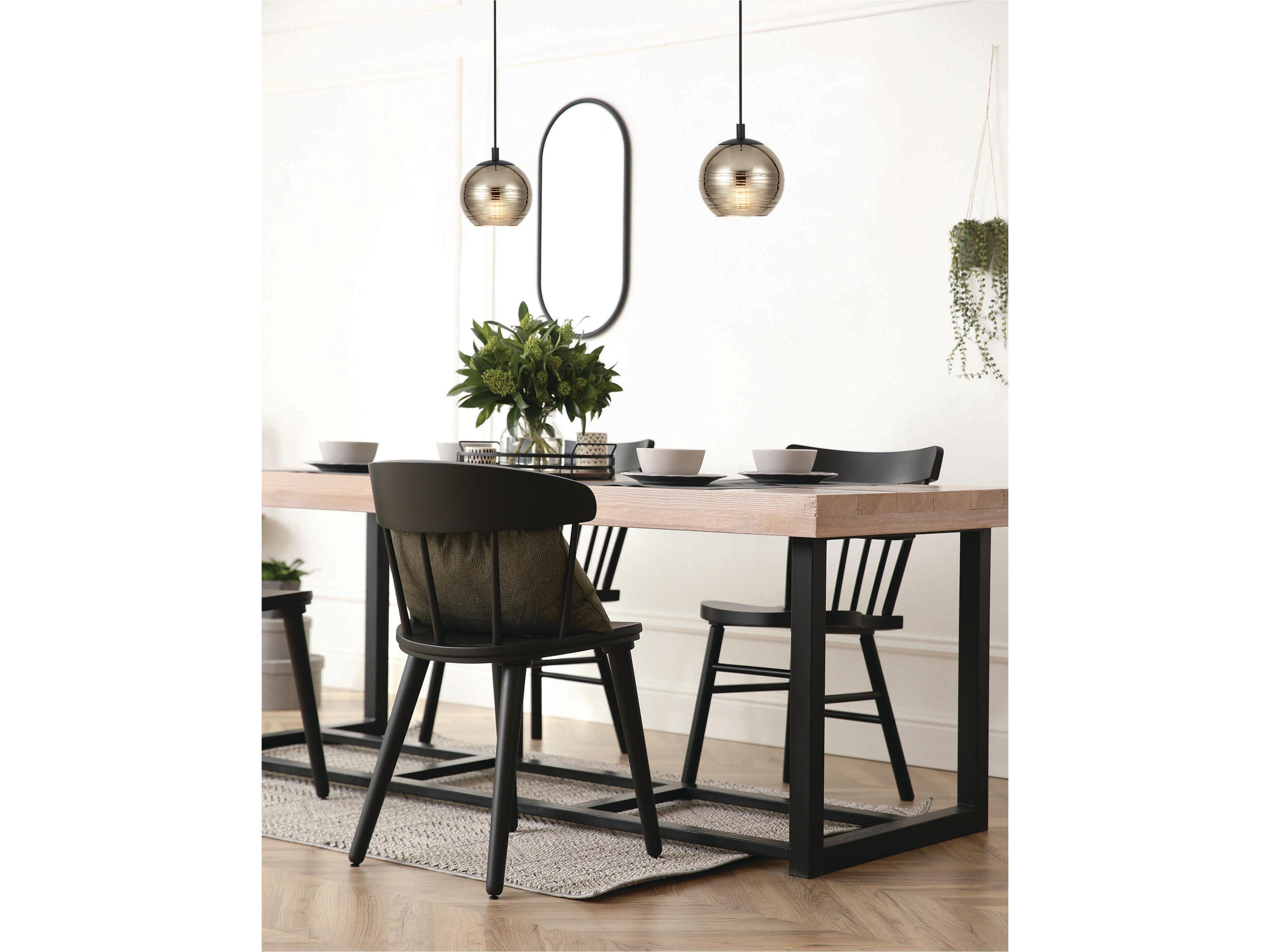 Eglo Lemorieta 1-Light Black Globe Mini Pendant