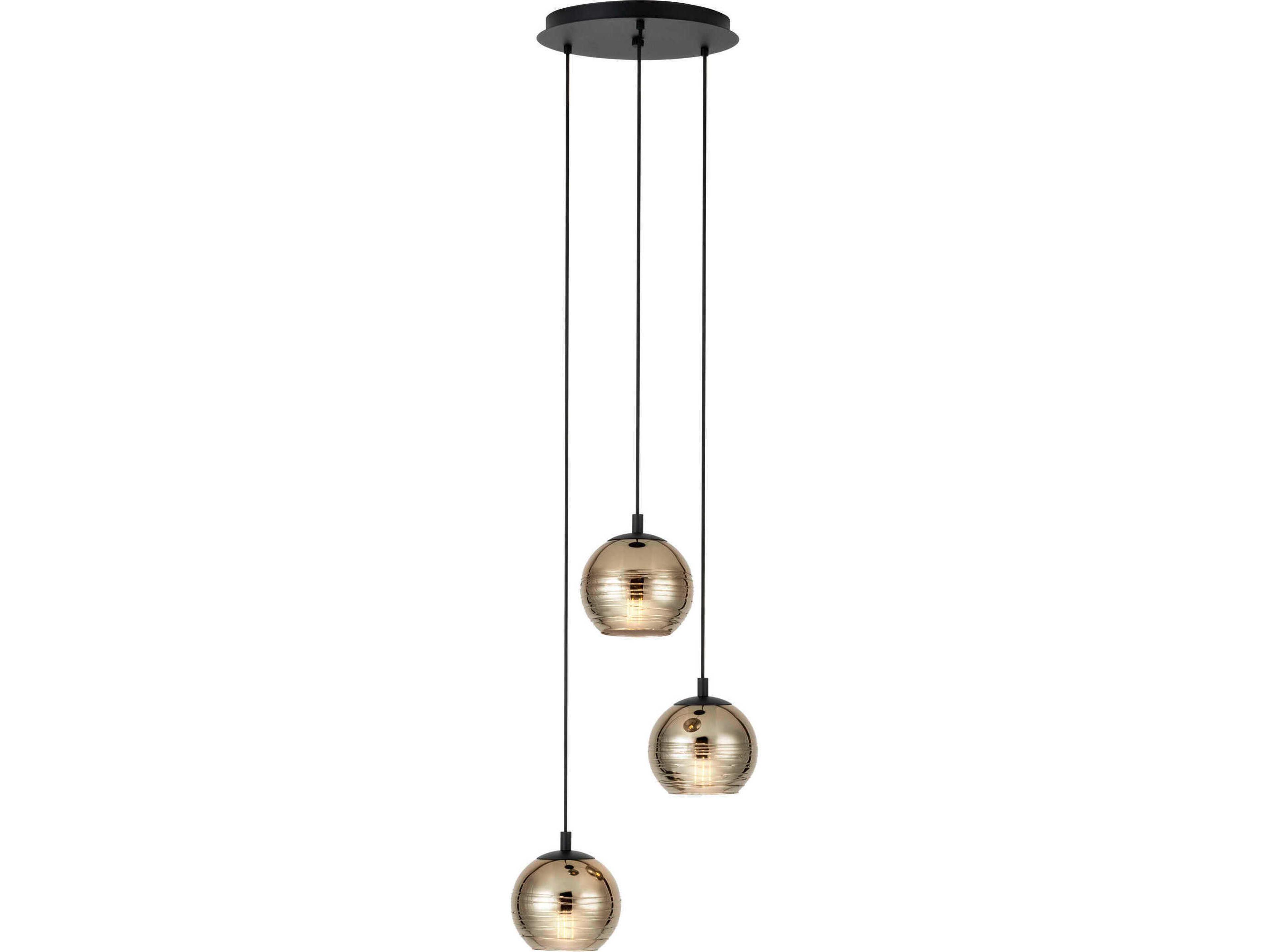 Lemorieta 3-Light Black Pendant