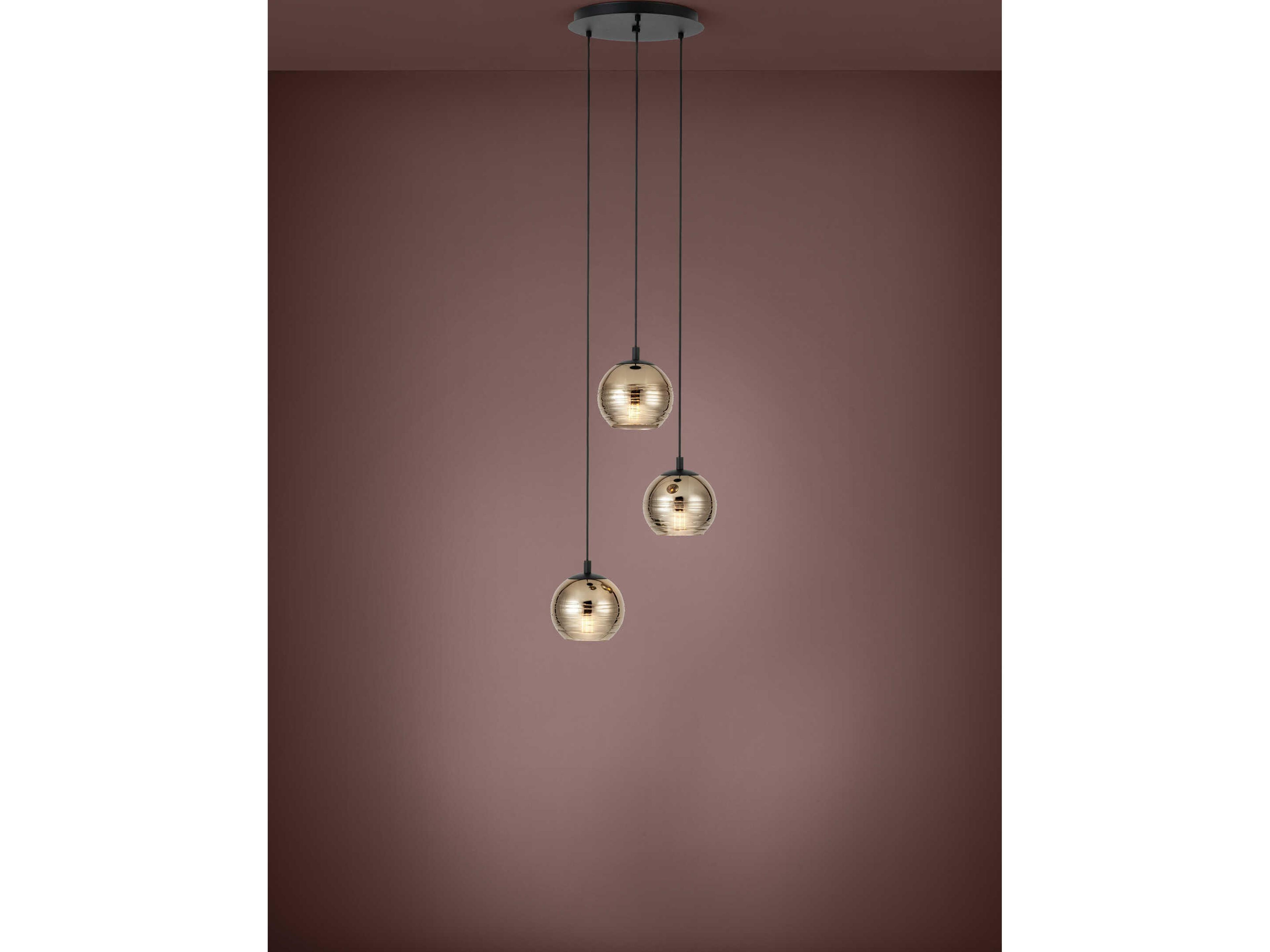 Eglo Lemorieta 3-Light Black Pendant