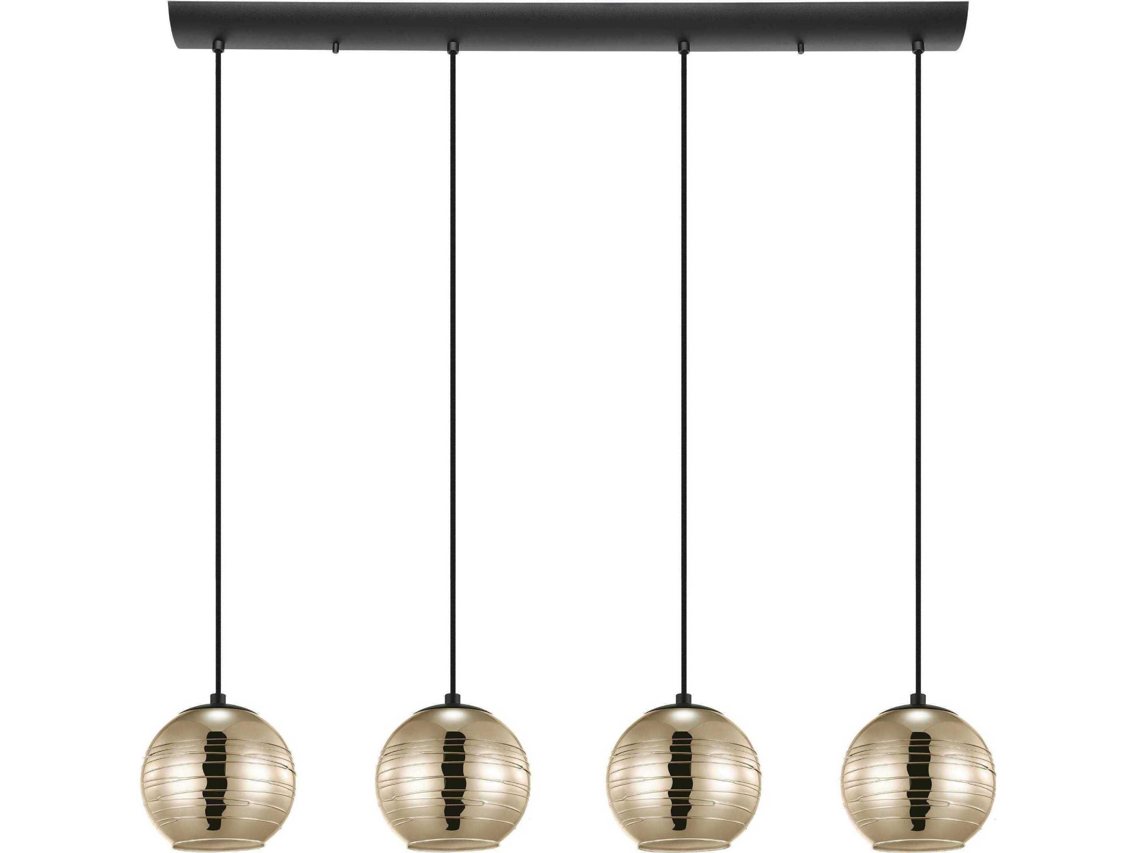 Eglo Lemorieta 4-Light Black Island Pendant