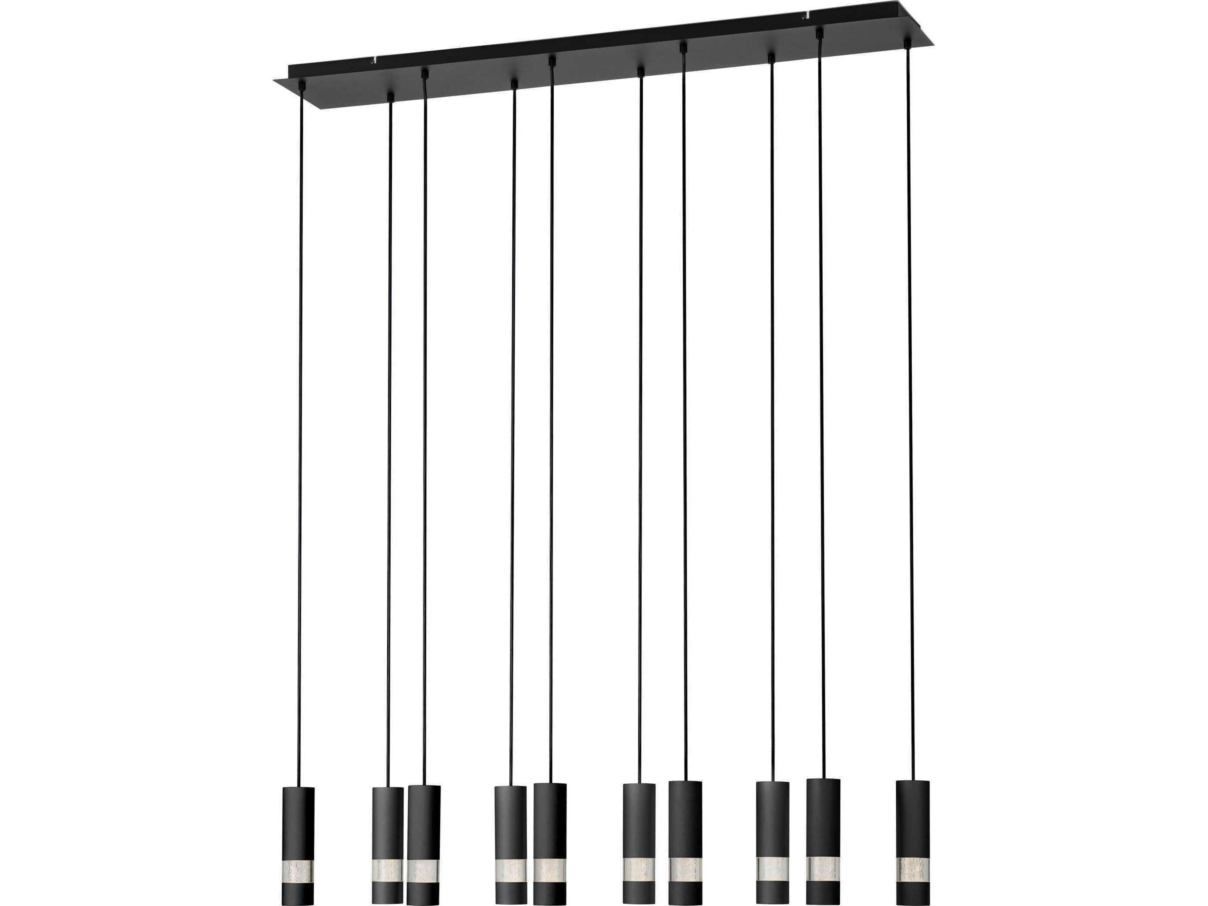 Bernabeta 10-Light Black Cylinder Island Pendant