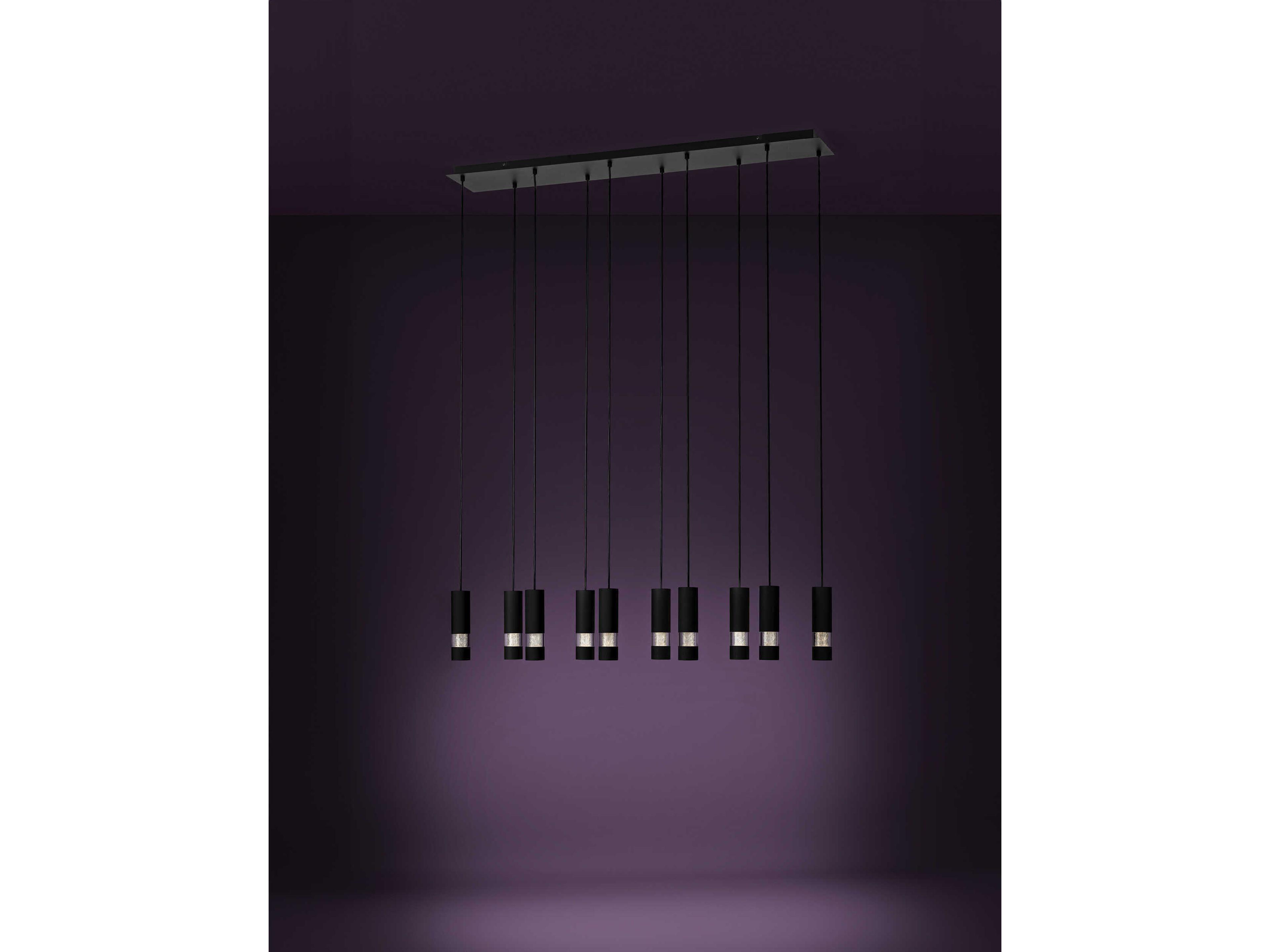 Eglo Bernabeta 10-Light Black Cylinder Island Pendant