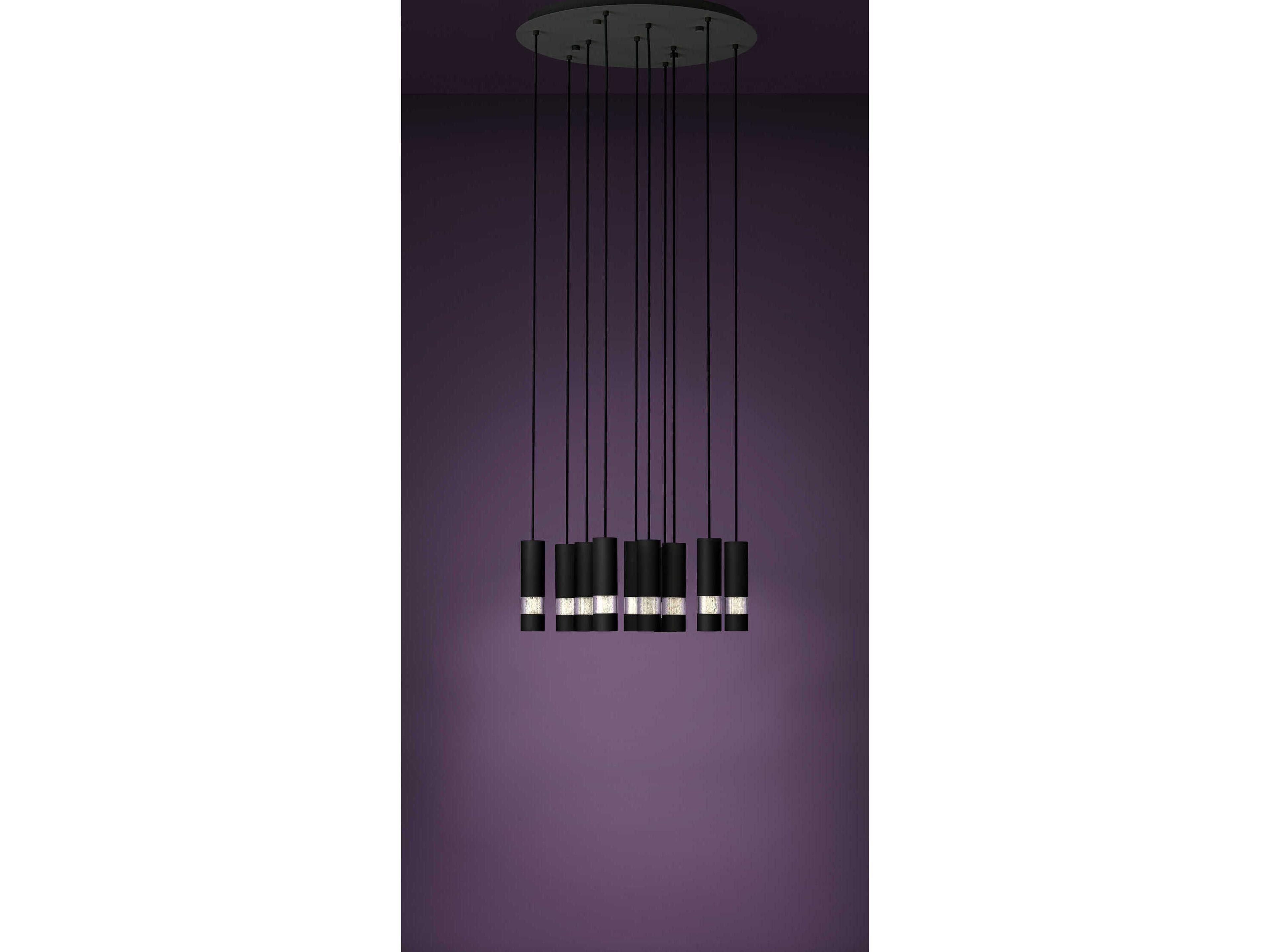 Eglo Bernabeta 10-Light Black Cylinder Pendant