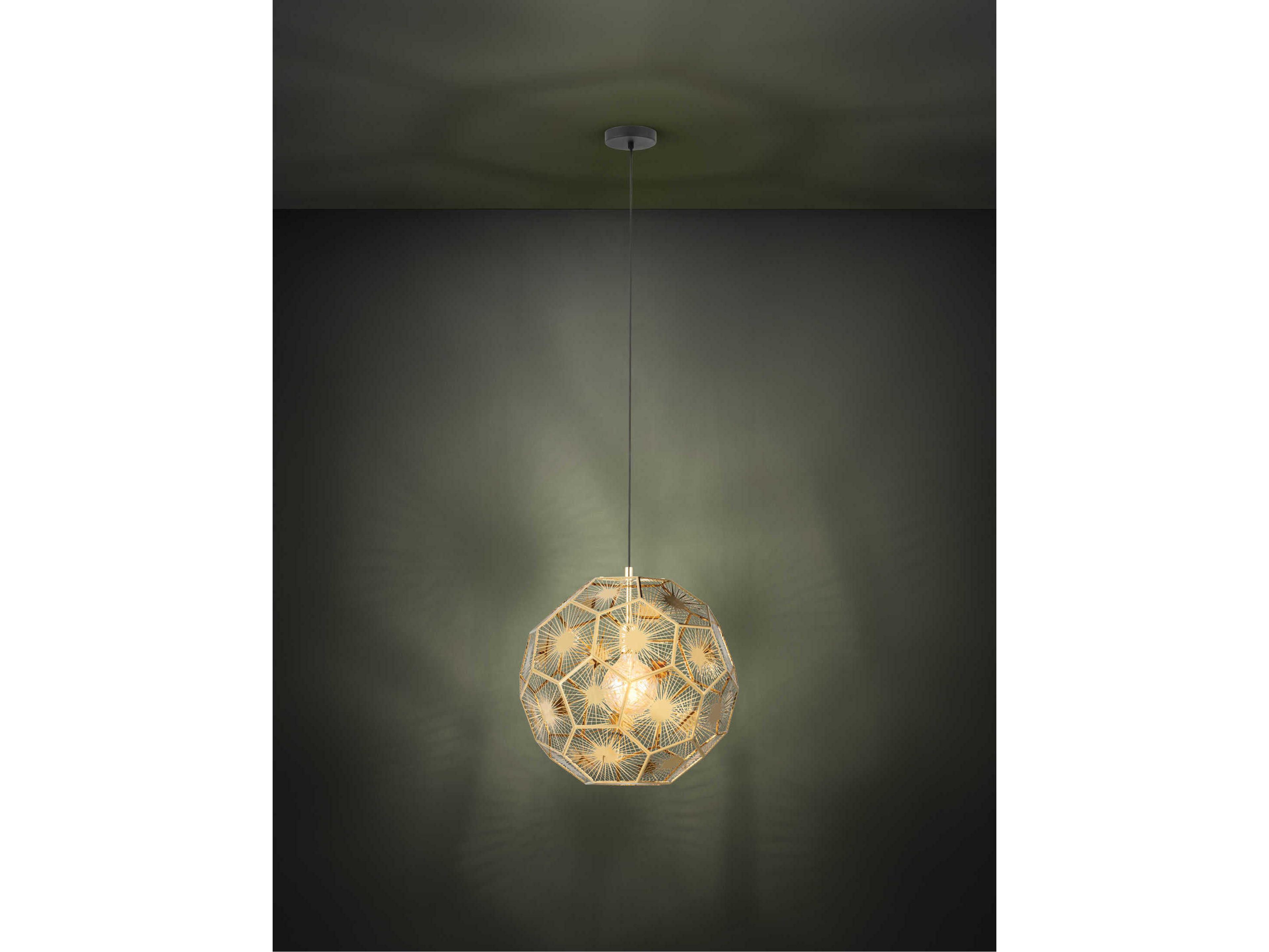 Eglo Skoura 1-Light Black Brass Pendant