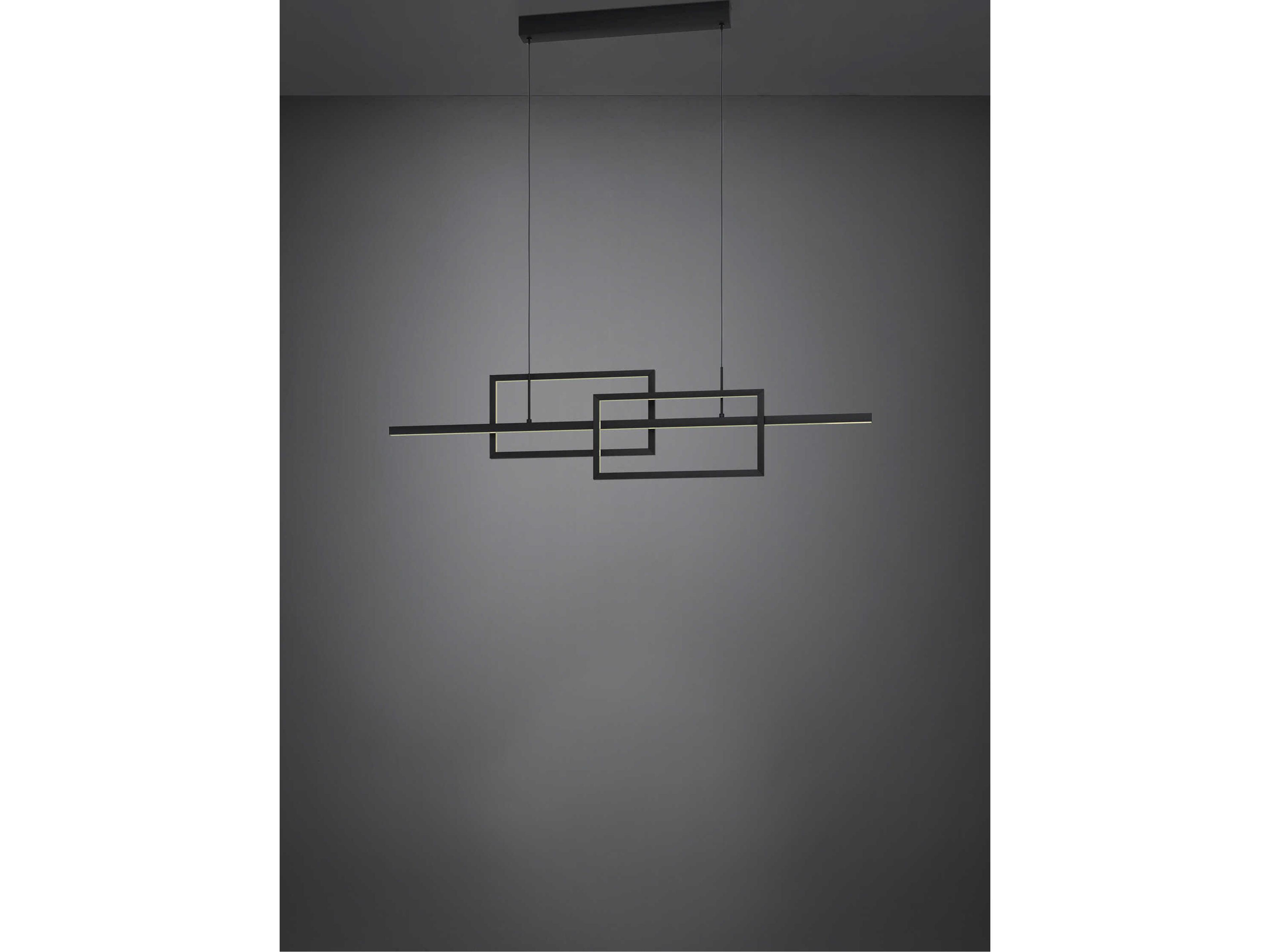 Eglo Puebla 1-Light Black Geometric Island Pendant