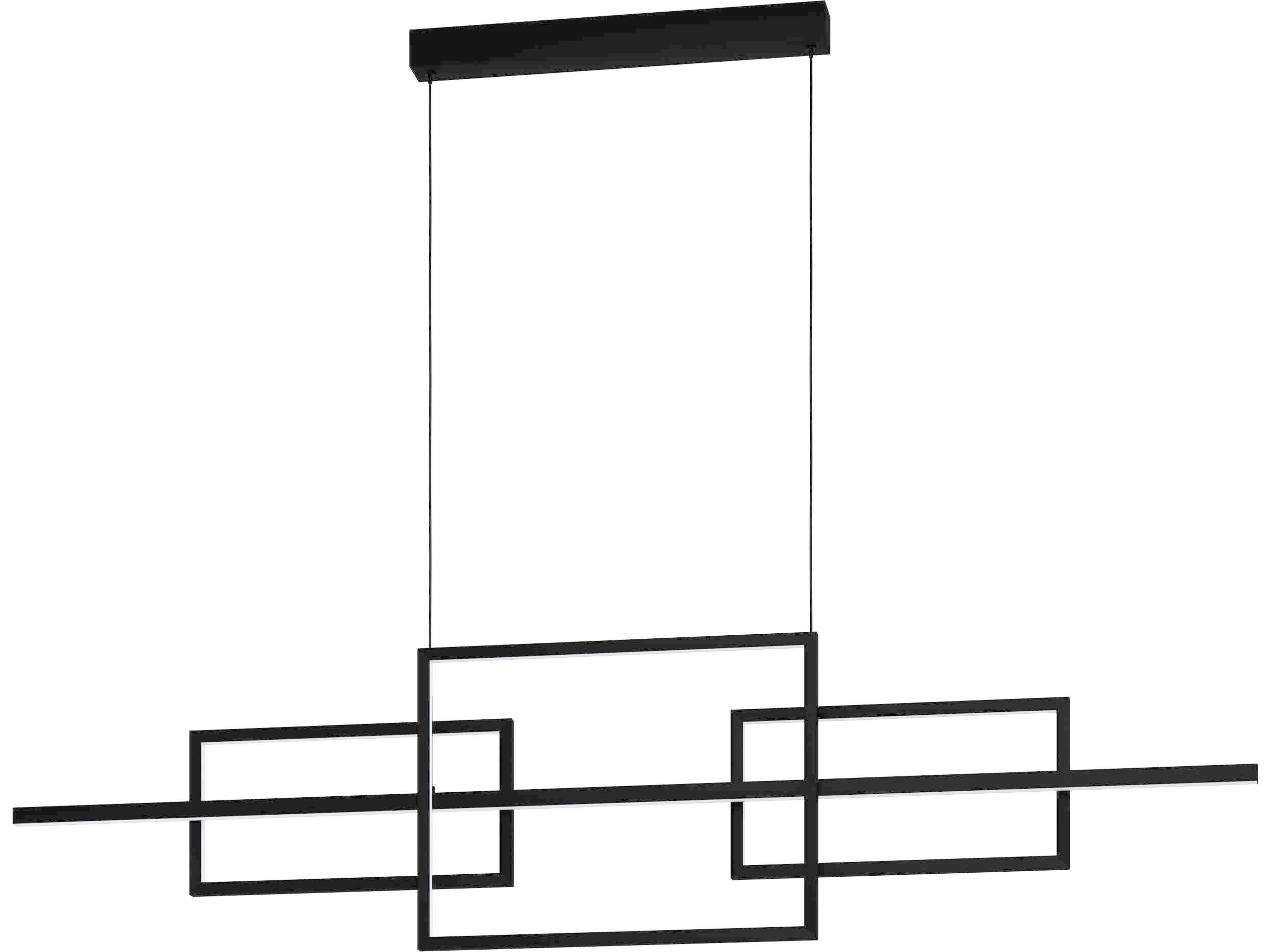 Eglo Puebla 1-Light Black Geometric Island Pendant